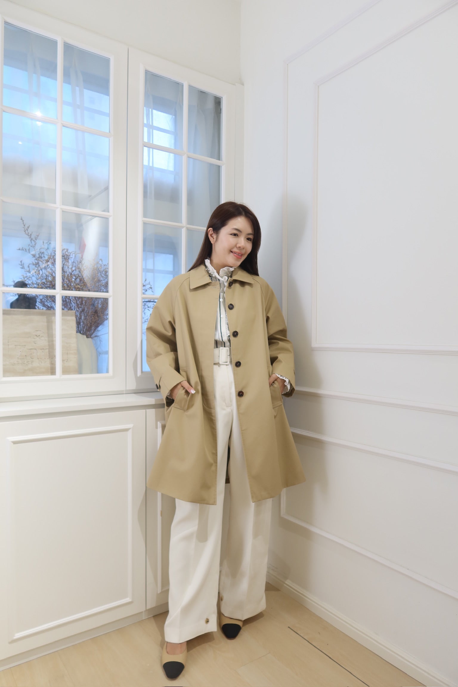 【LE ZANS BRAND COLLECTION】Classic Chic Trench [J0109]