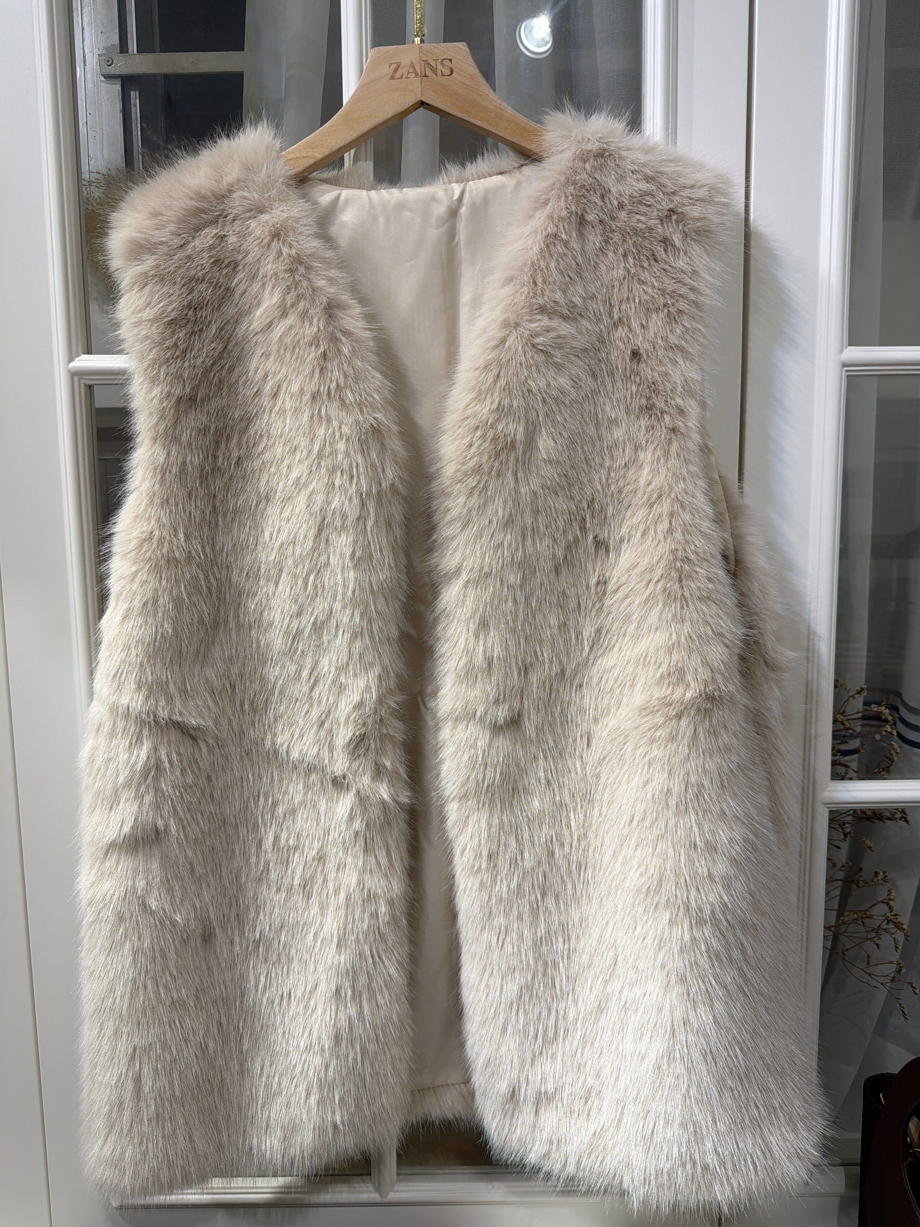 【LE ZANS BRAND COLLECTION】Grey Pink Fluffy Jacket [J00129]