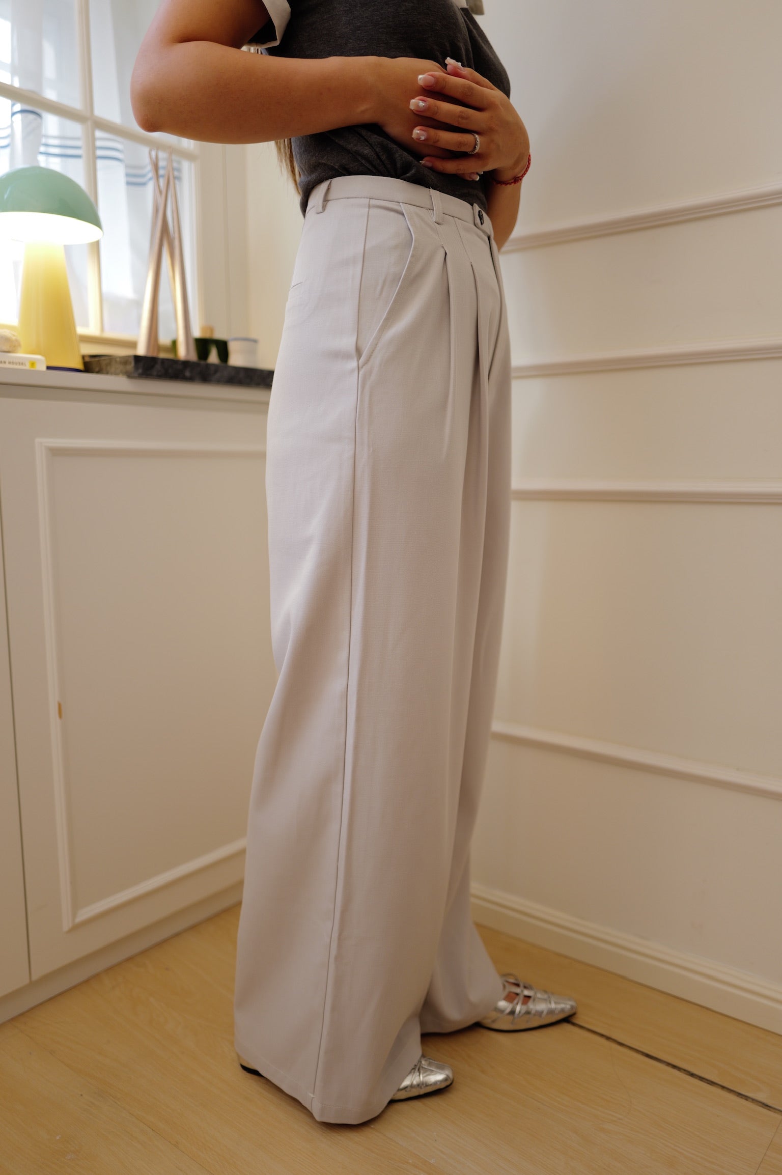【LE ZANS BRAND COLLECTION】Classic Double-Pleated Tailored High-Waisted Trousers [PT0098]
