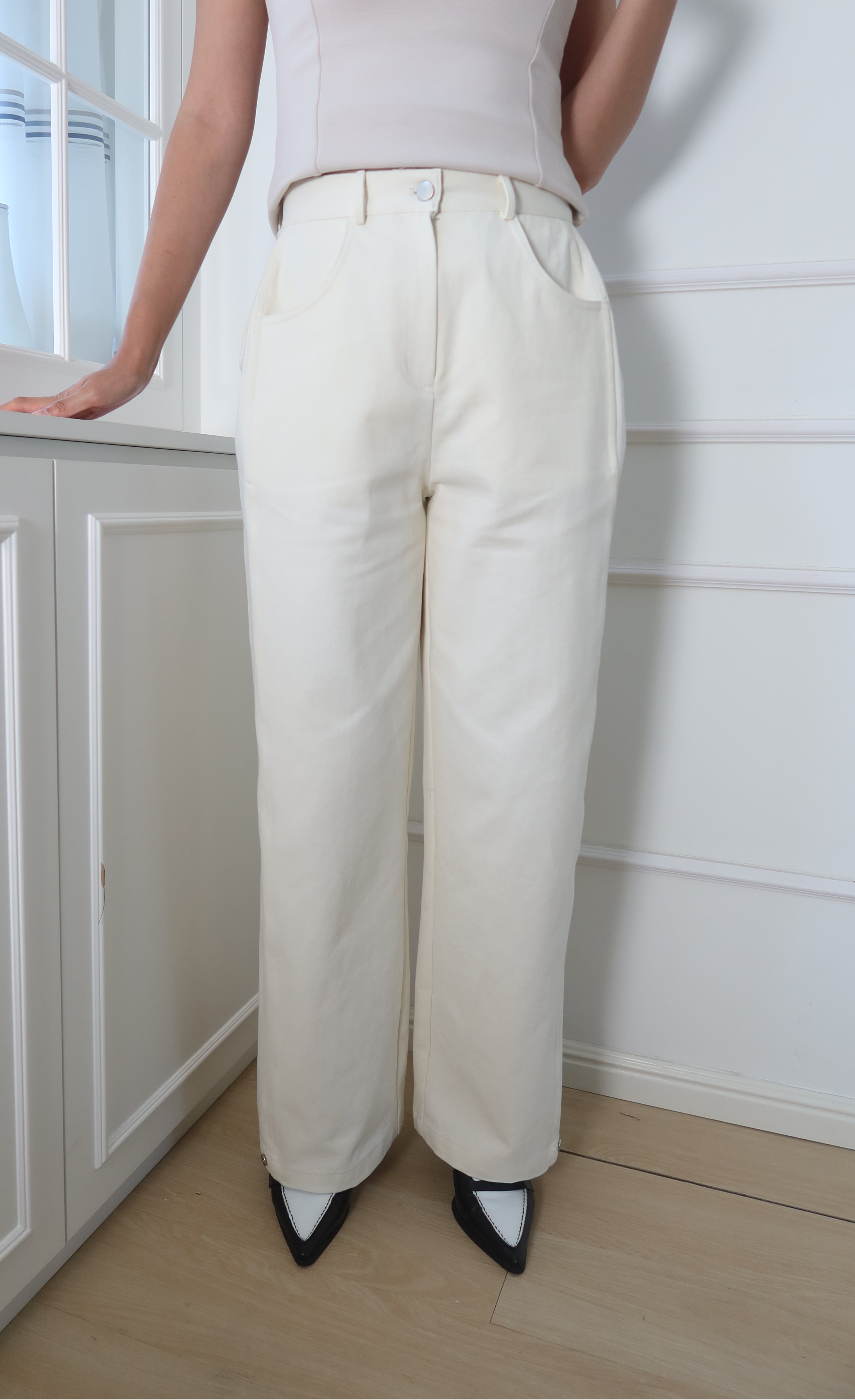 French Chic Straight-Leg Trousers [PT0079]
