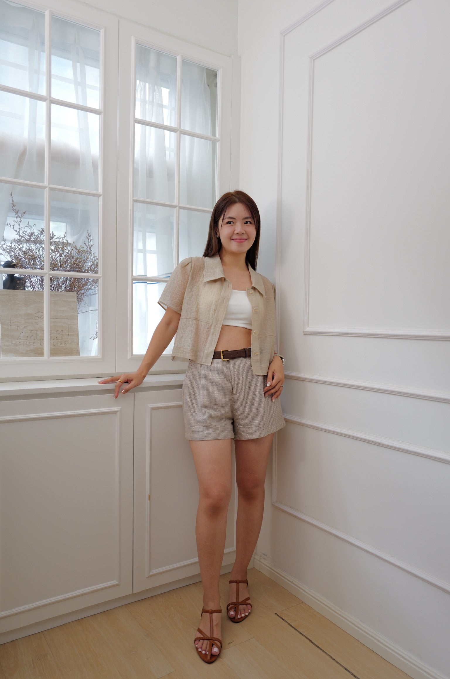 Haze Linen Sheer Shirt [T0280]