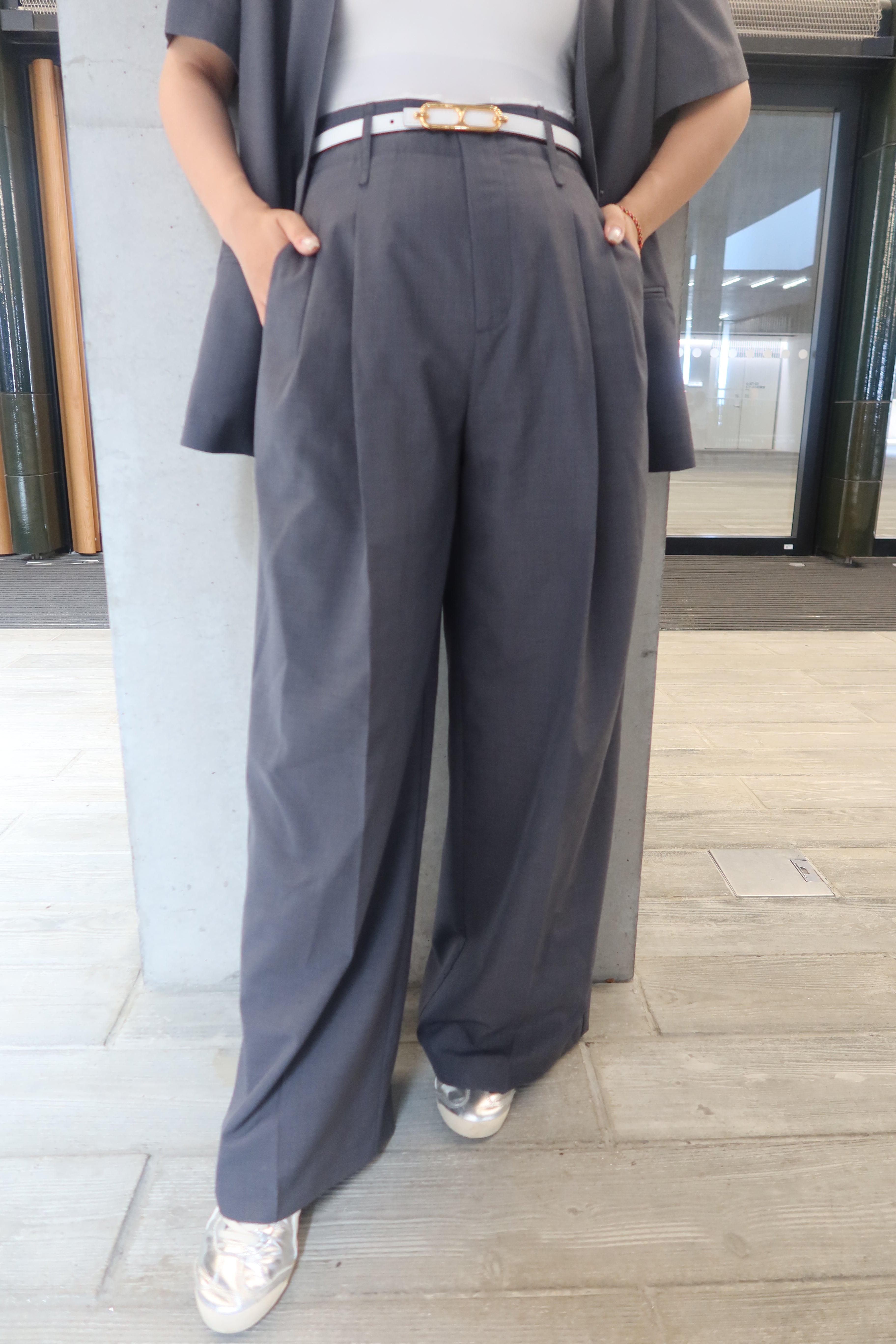 【LE ZANS BRAND COLLECTION】SilkenEase Premium Gray Pants (意大利布料，真絲+羊毛料) [PT0063]