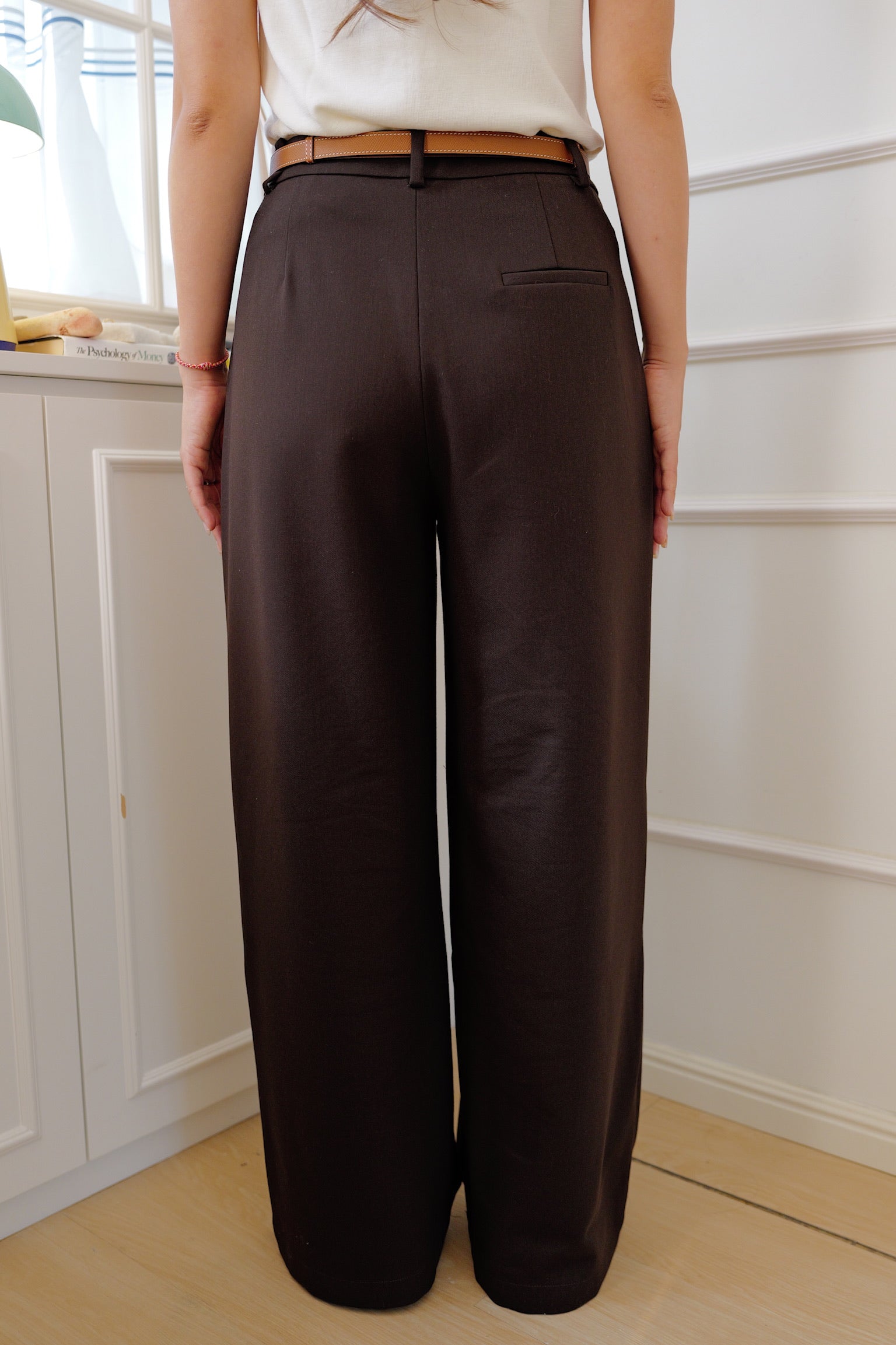【LE ZANS PRIVÉ】French Flap-Detail Pleated Tailored Pants [PT0099]