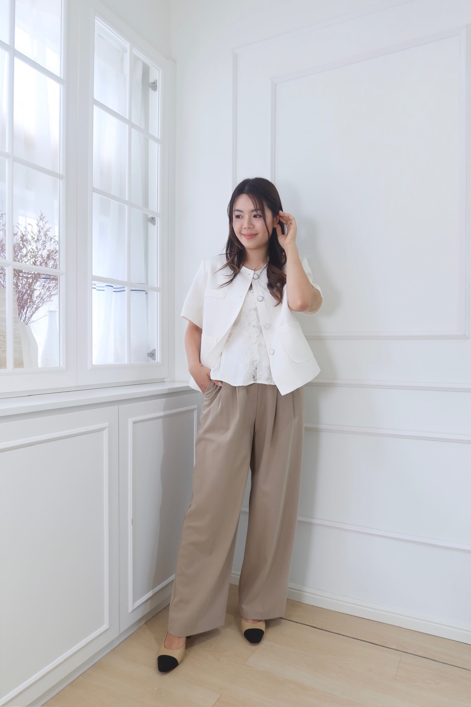 Summer Chic Tweed Blazer [J0097]