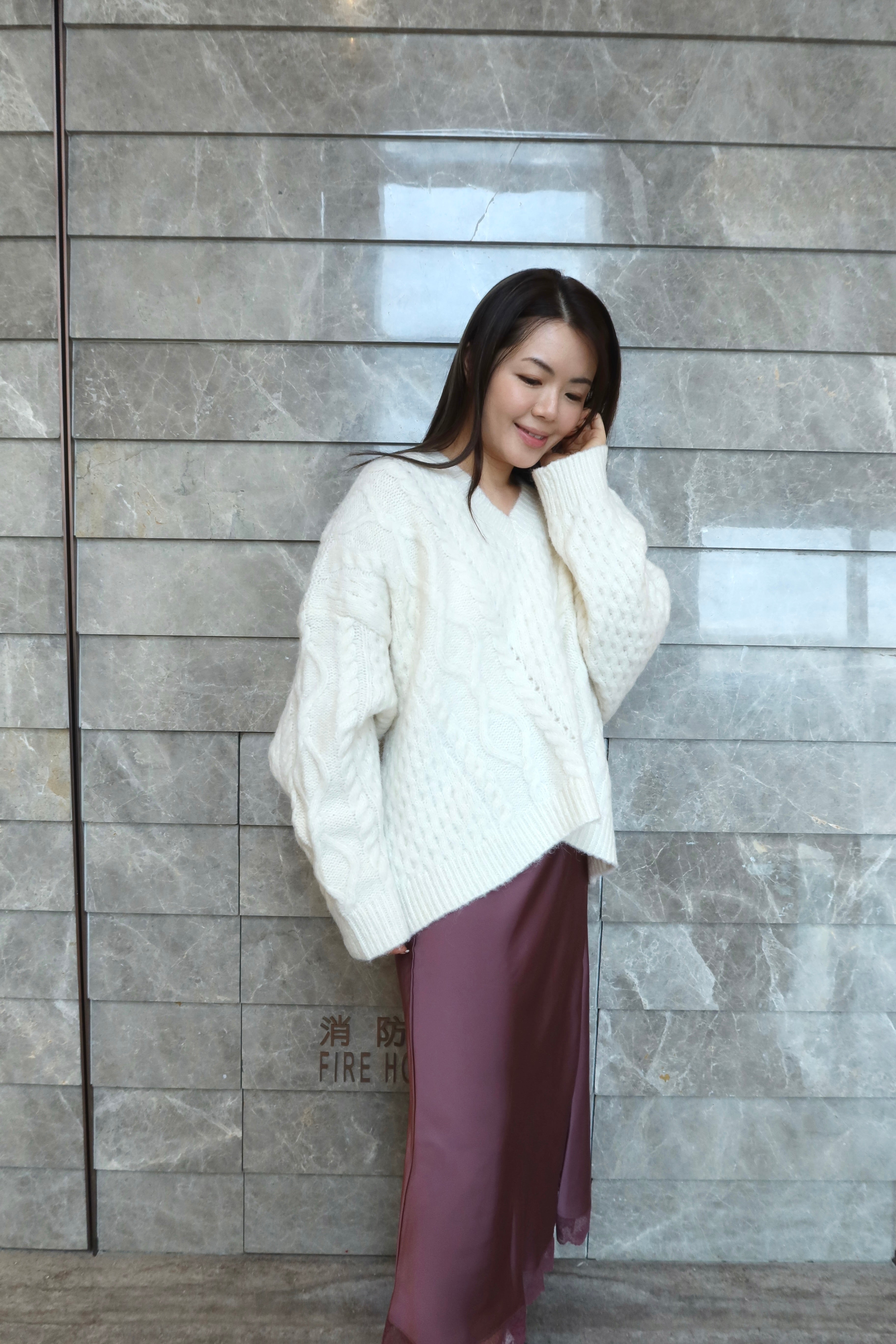 Cozy Oversized Twirl Sweater (60%wool)[T0165]