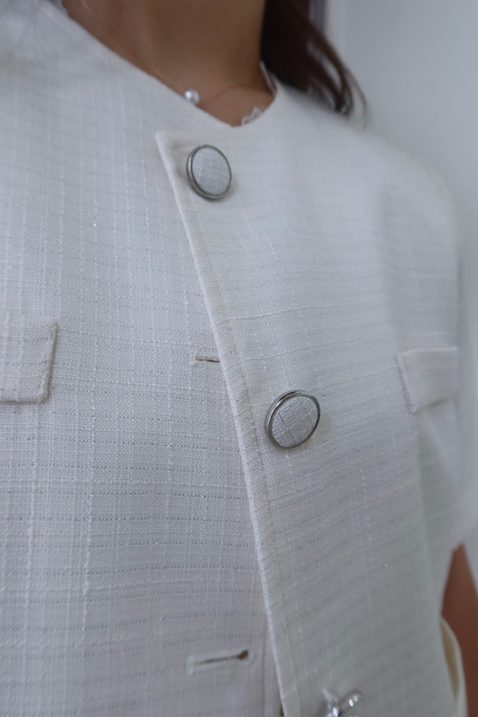 Summer Chic Tweed Blazer [J0097]