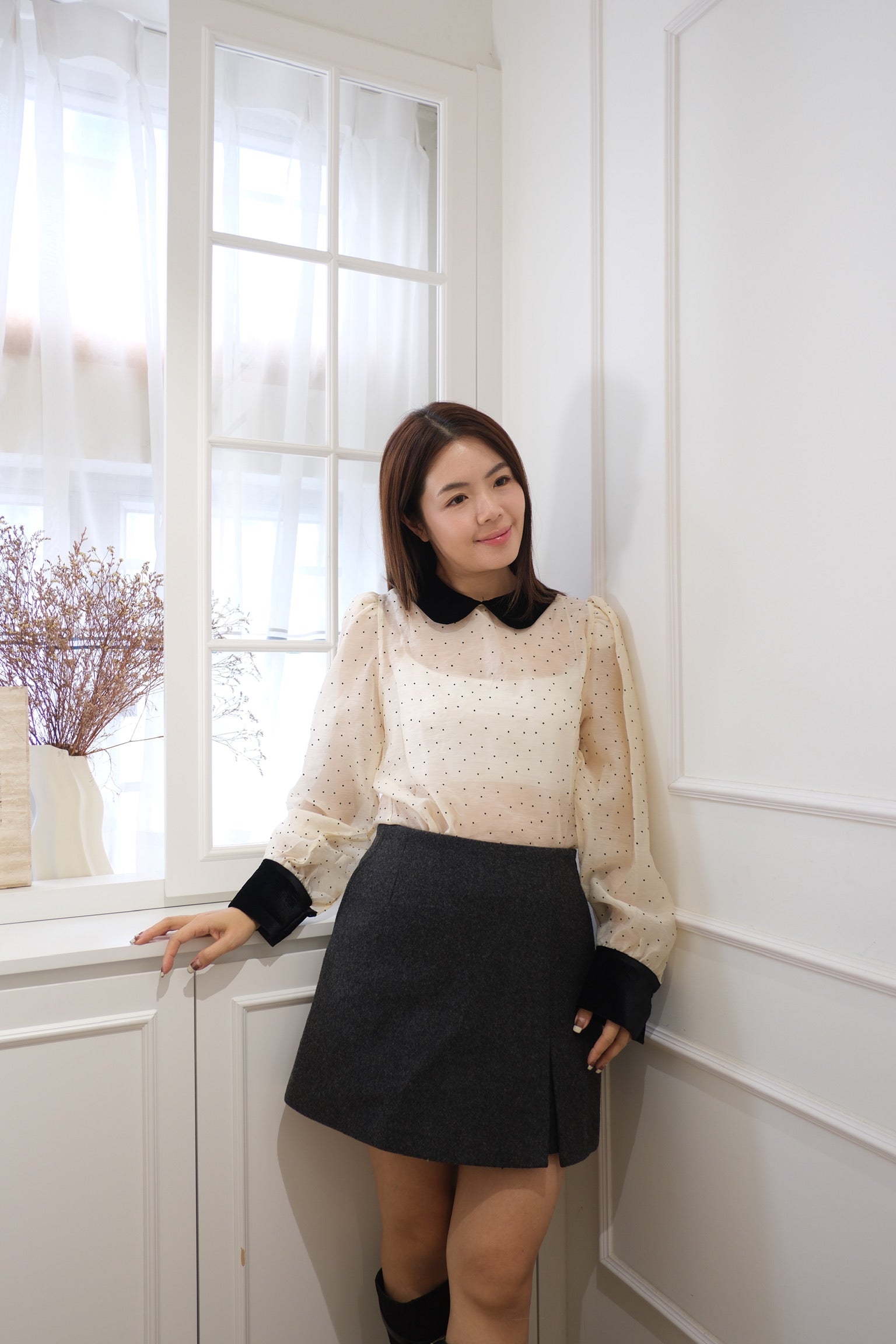 Polka Dot Charm Blouse [T0244]