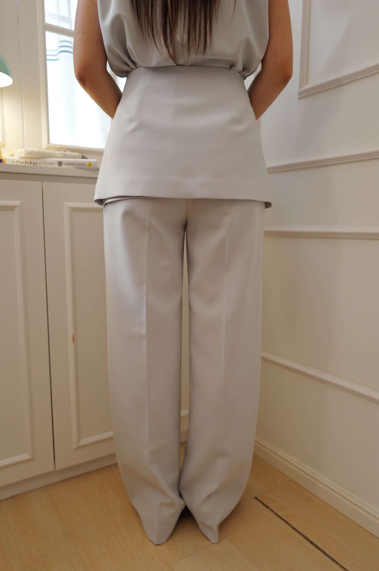 【LE ZANS BRAND COLLECTION】High-Waisted Layered Tailored Trousers [PT0093]