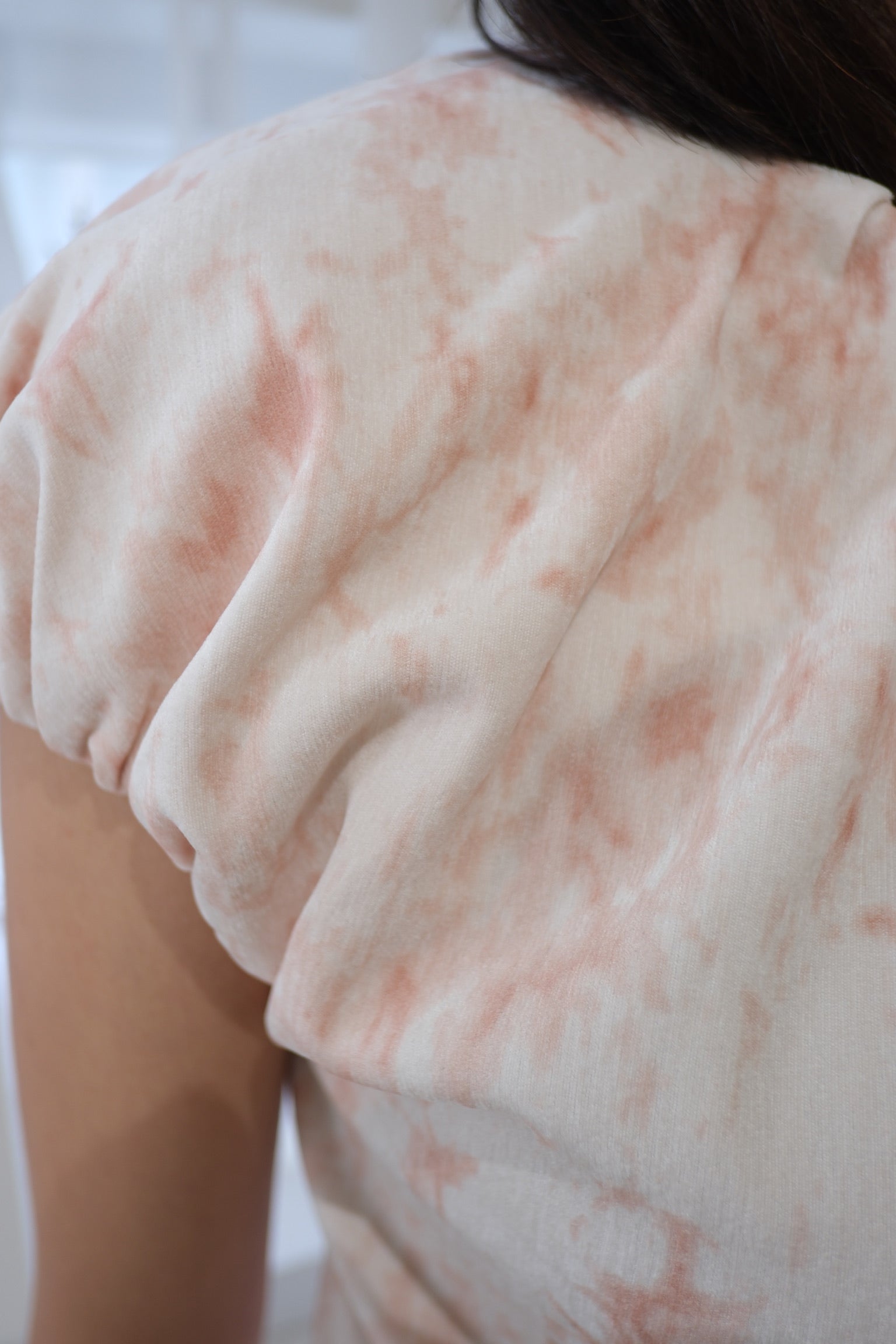 Pleat & Print Short Sleeve Blouse [T0246]