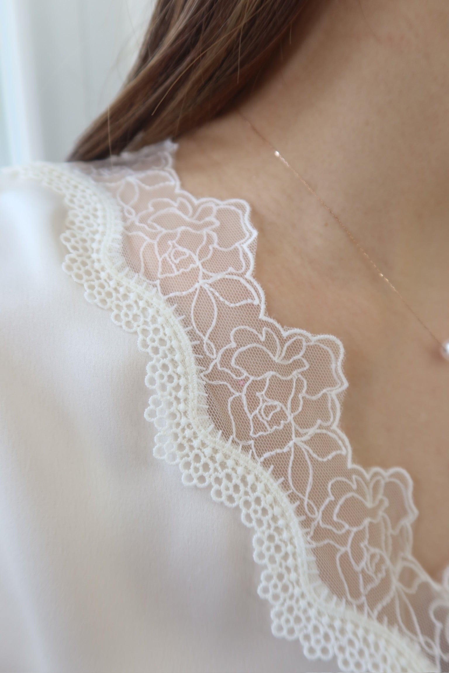 【LE ZANS BRAND COLLECTION】 Lace Trim Top [T0186]