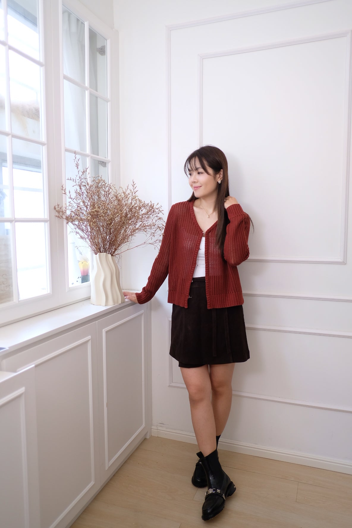 【LE ZANS BRAND COLLECTION】Rustic Rose Cardigan [T0254]
