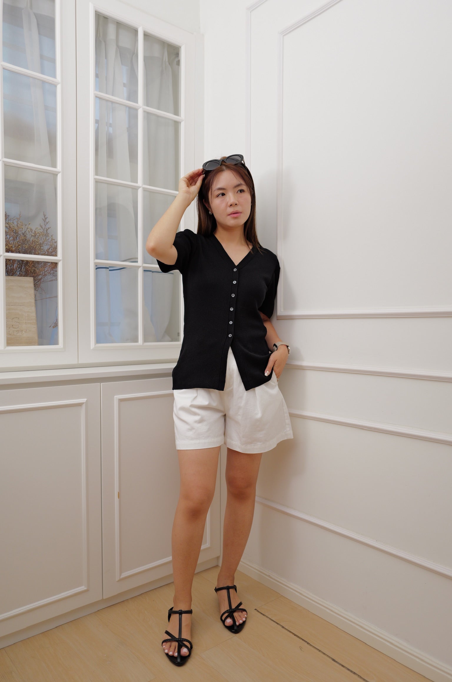 Cream Puff Sleeve Knit Cardigan [T0281]
