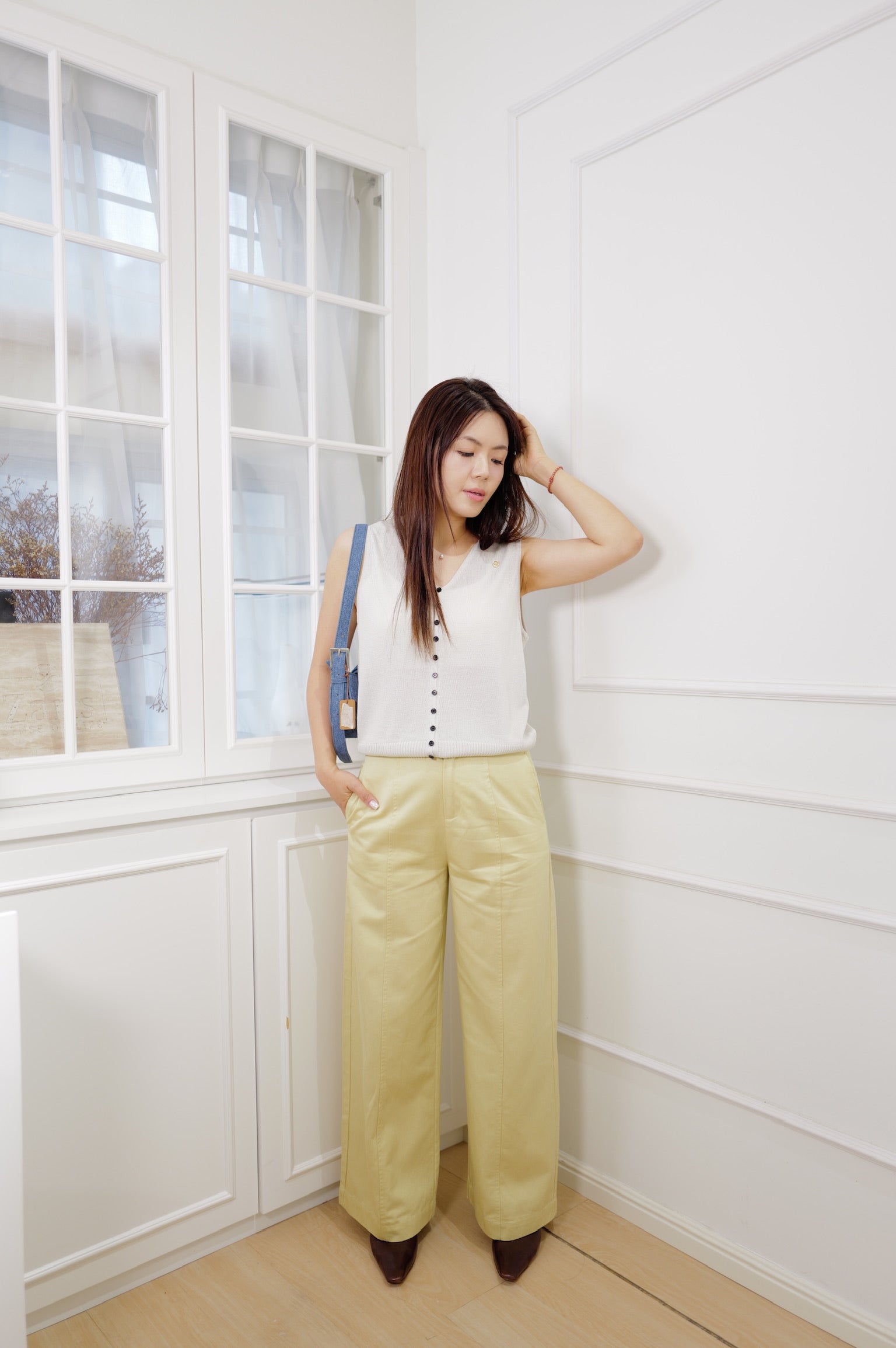 【LE ZANS BRAND COLLECTION】Minimal Wide Leg Pants [PT0089]