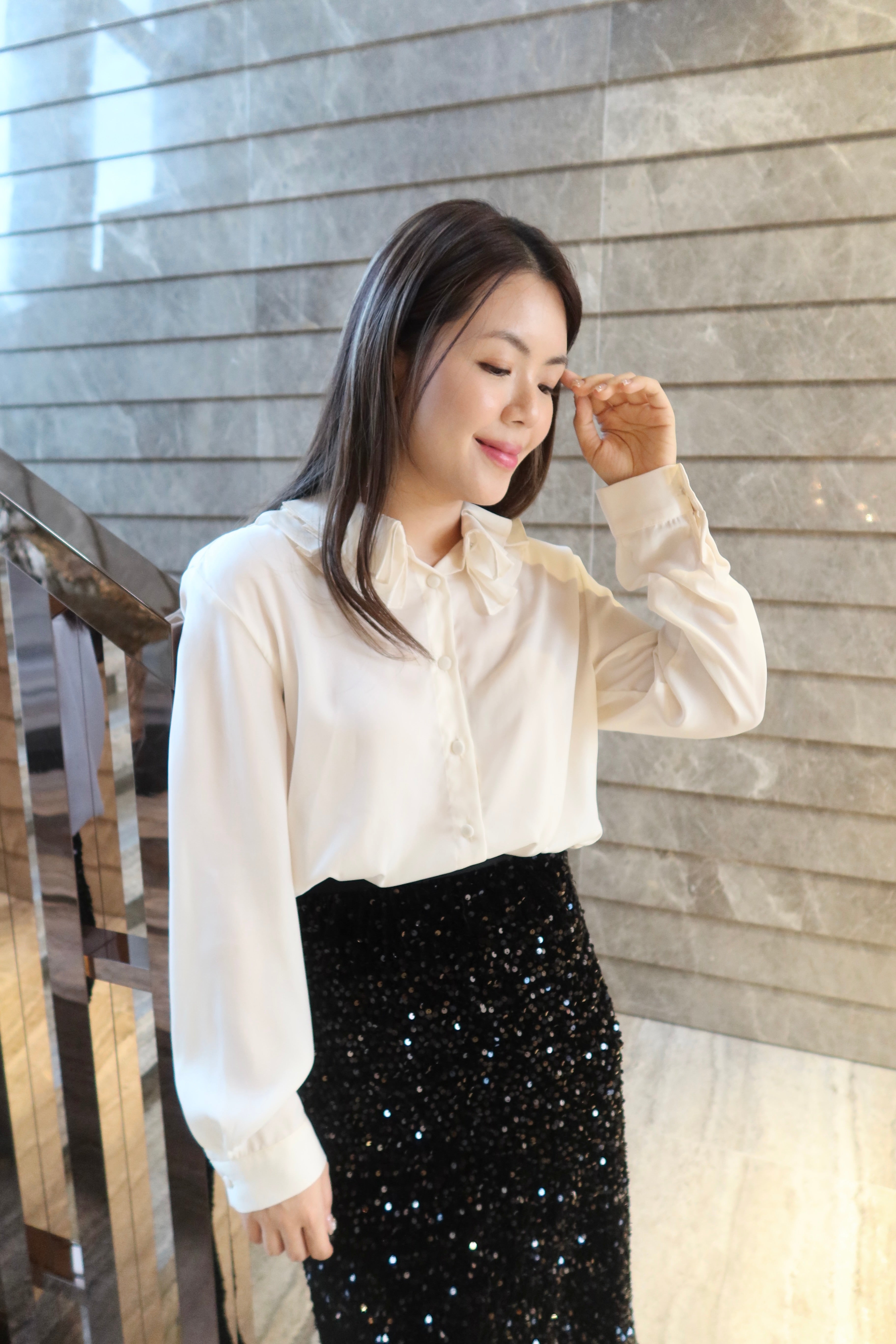 Glittering Sparkle Midi Skirt [SK0058]