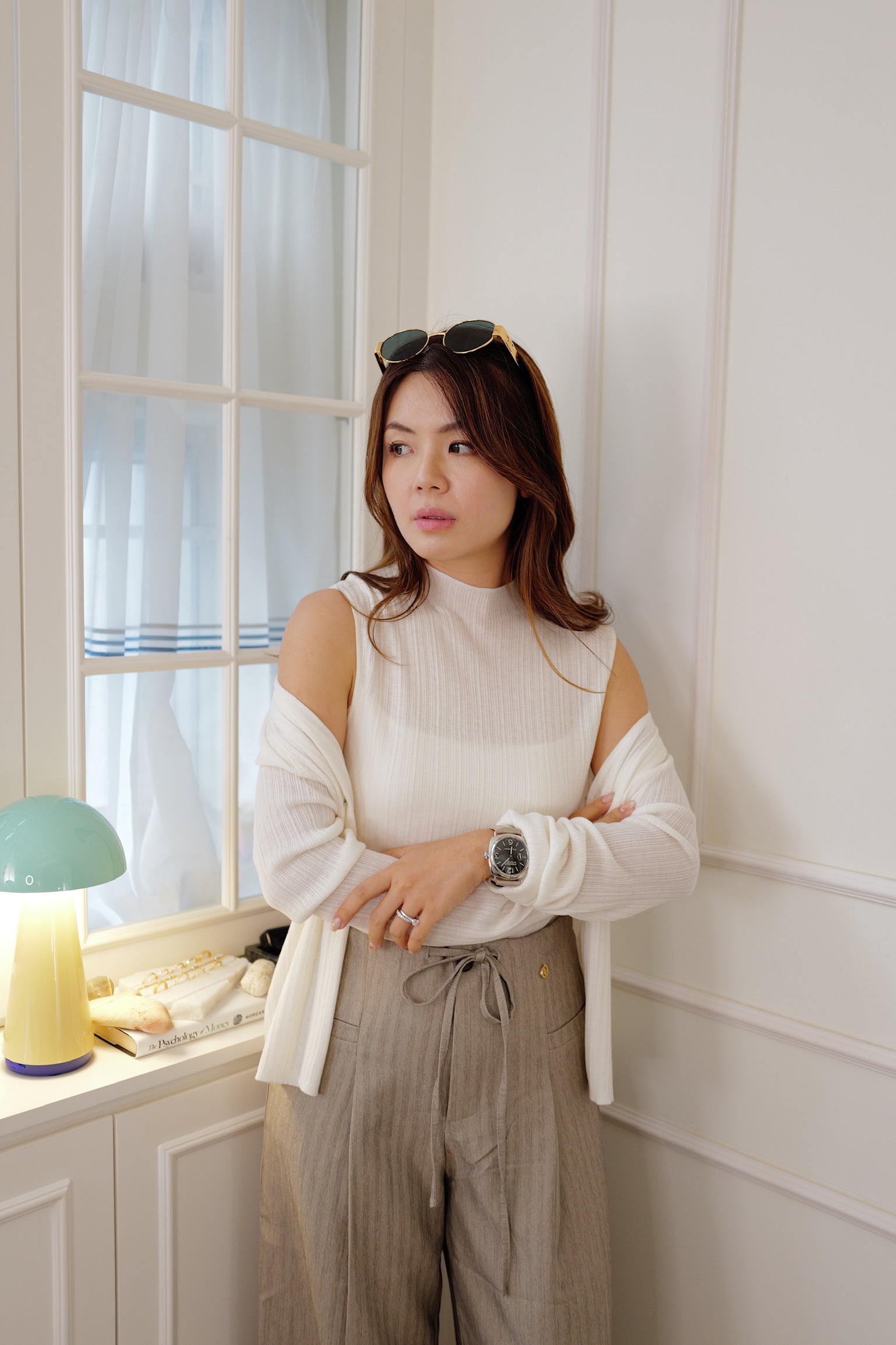 【LE ZANS PRIVÉ】Minimalist Two-Piece Ribbed Knit Cardigan Set (33% wool) [T0310]