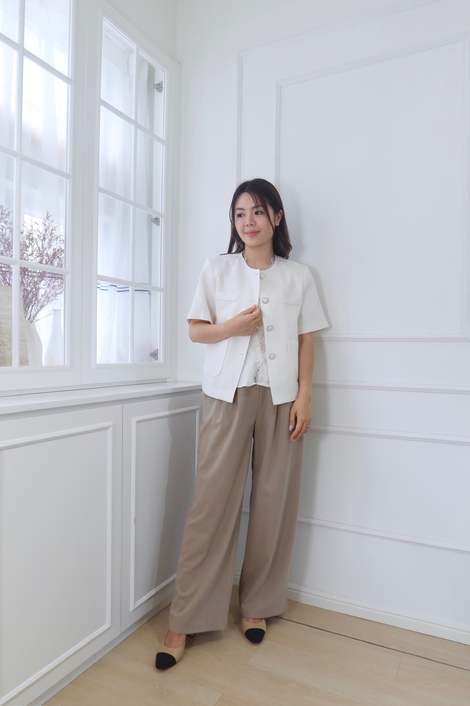 Summer Chic Tweed Blazer [J0097]