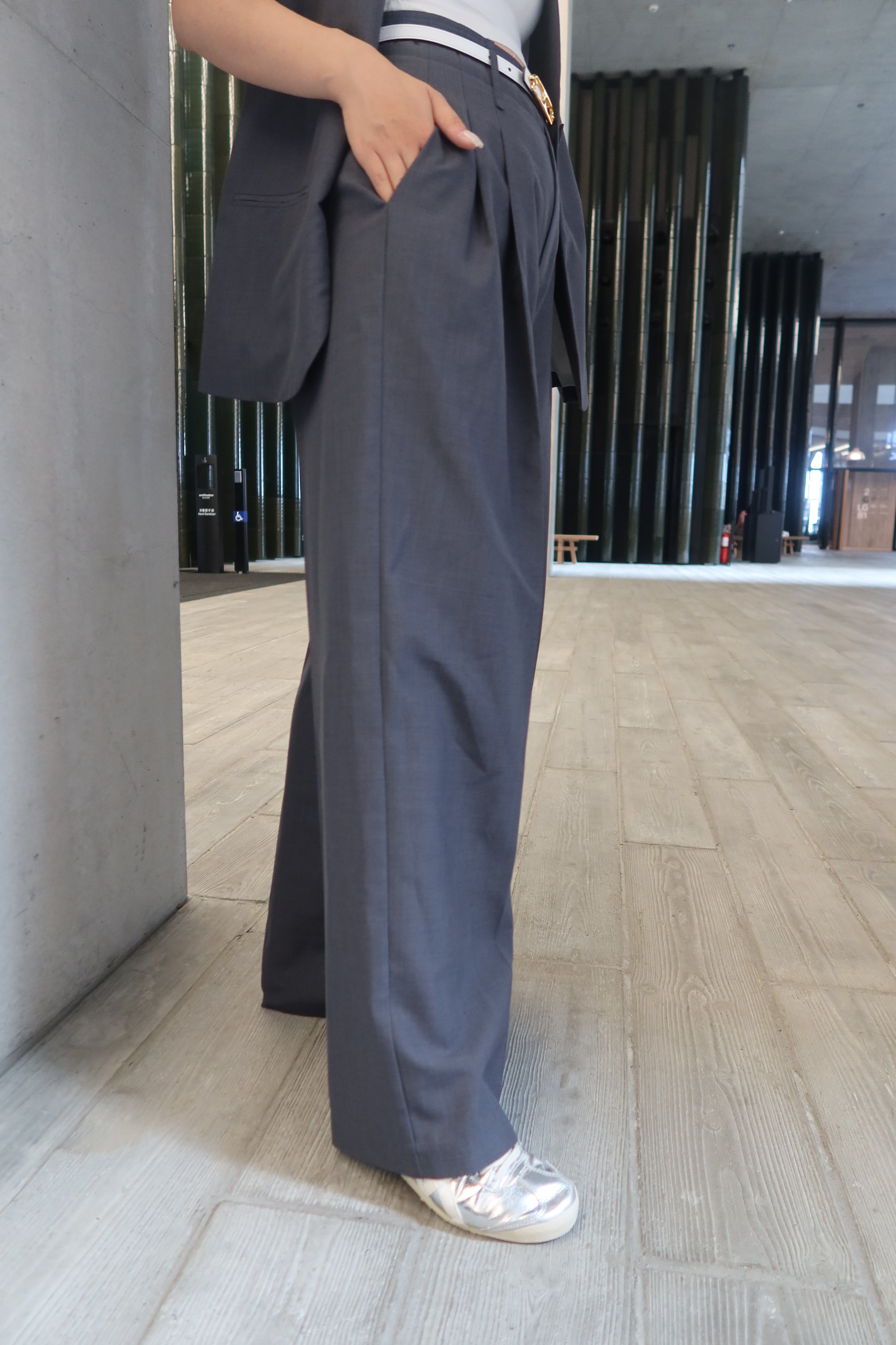 【LE ZANS BRAND COLLECTION】SilkenEase Premium Gray Pants (意大利布料，真絲+羊毛料) [PT0063]