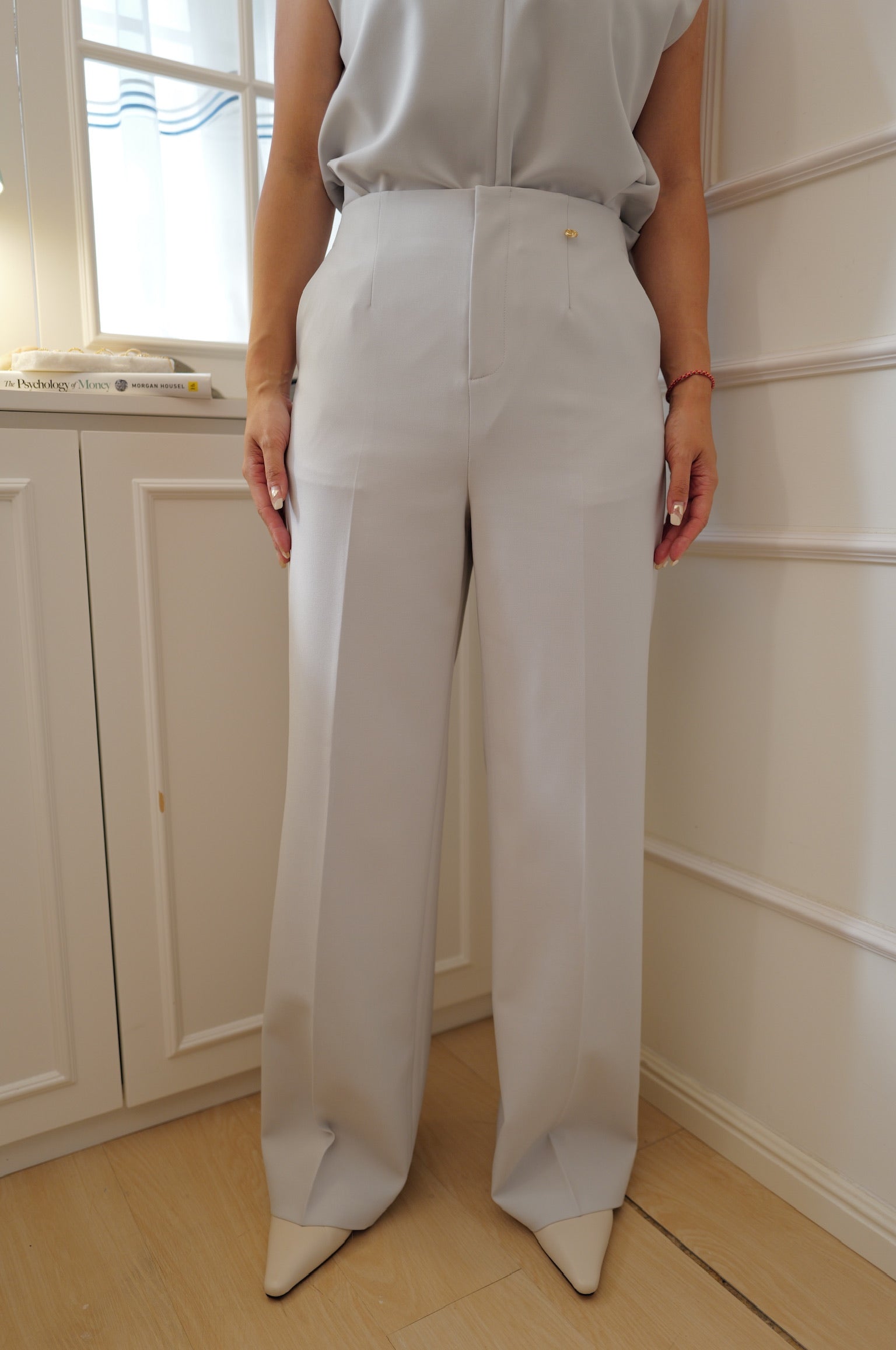 【LE ZANS BRAND COLLECTION】High-Waisted Layered Tailored Trousers [PT0093]
