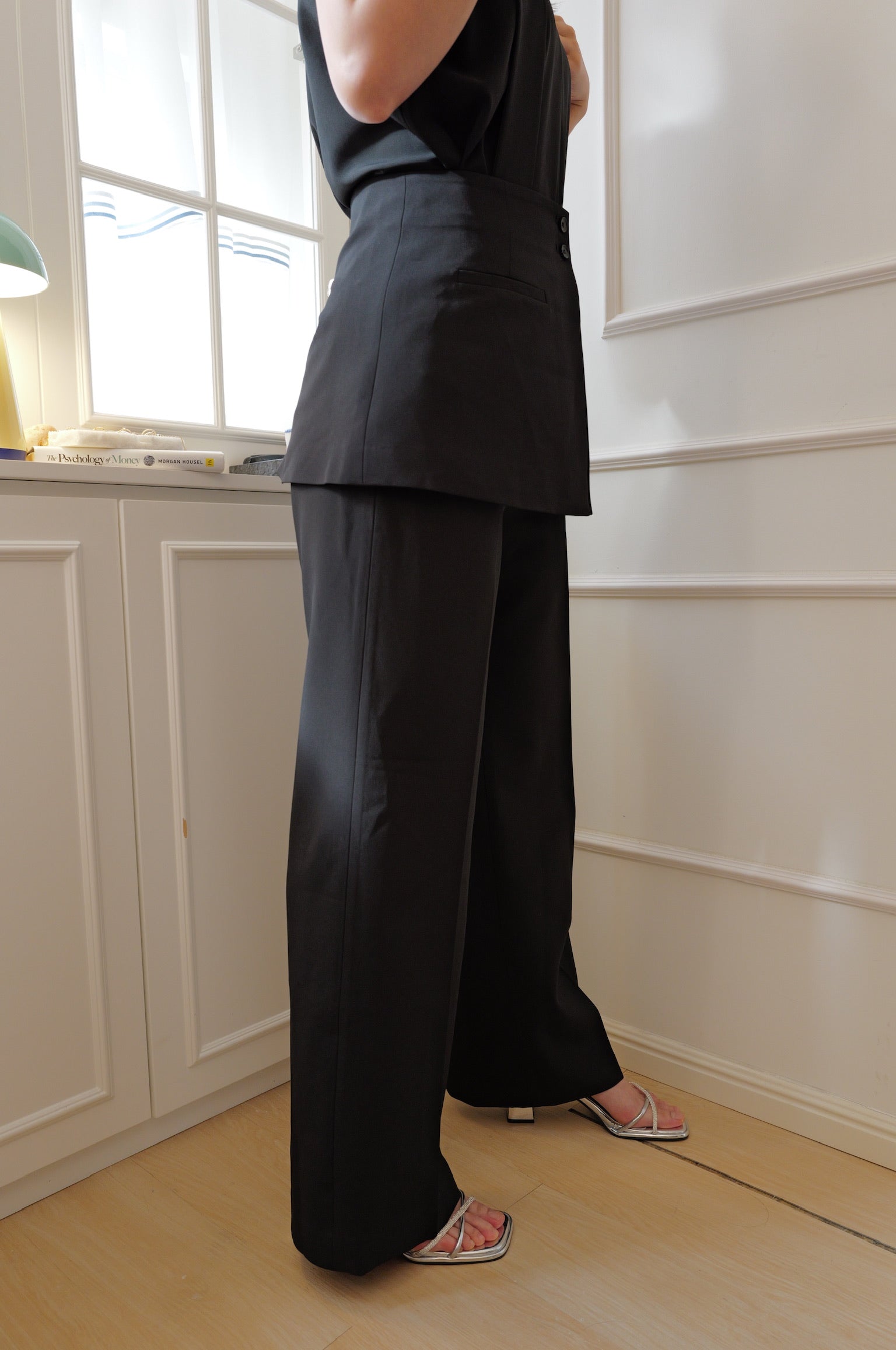 【LE ZANS BRAND COLLECTION】High-Waisted Layered Tailored Trousers [PT0093]