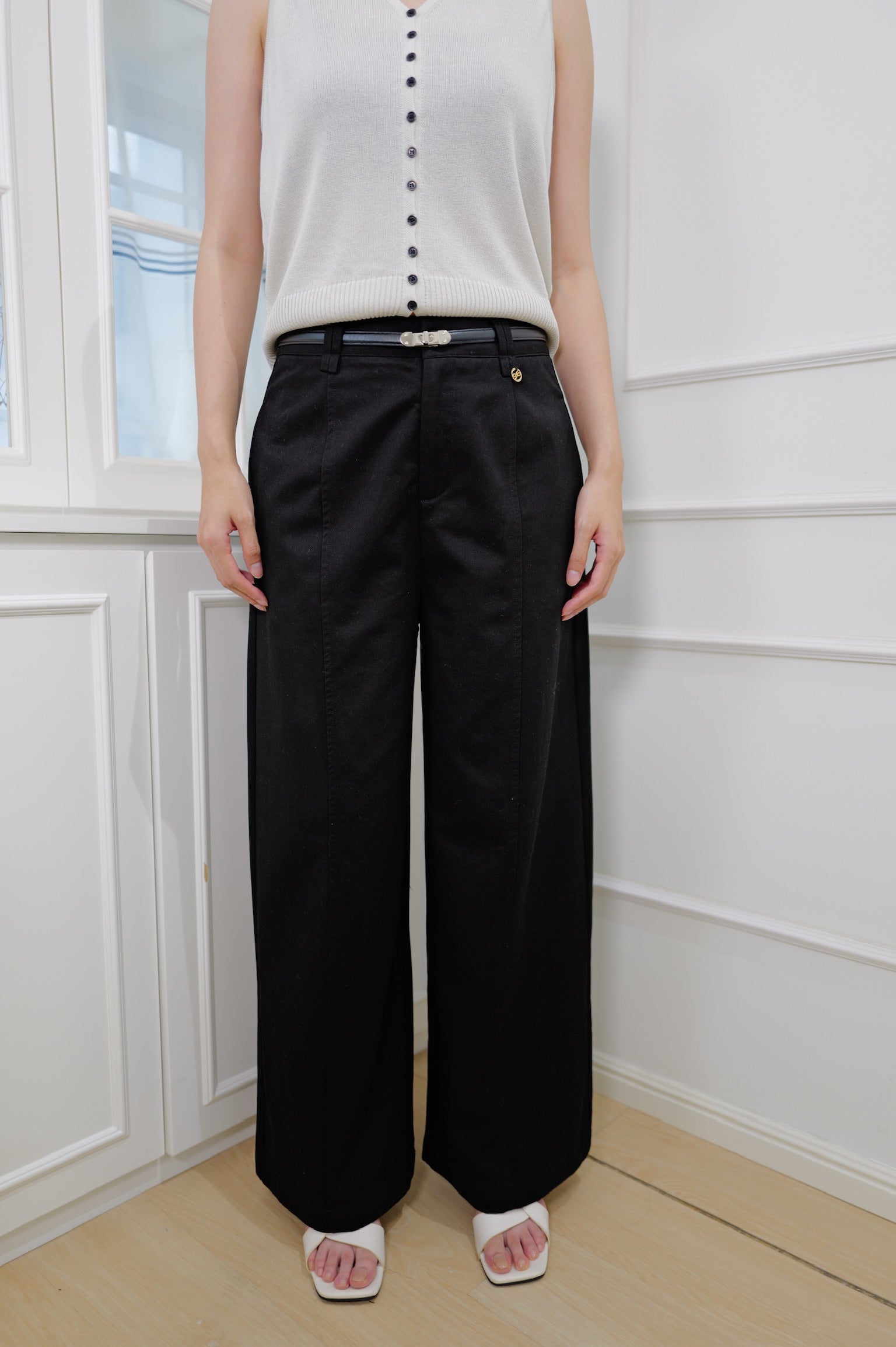 【LE ZANS BRAND COLLECTION】Minimal Wide Leg Pants [PT0089]