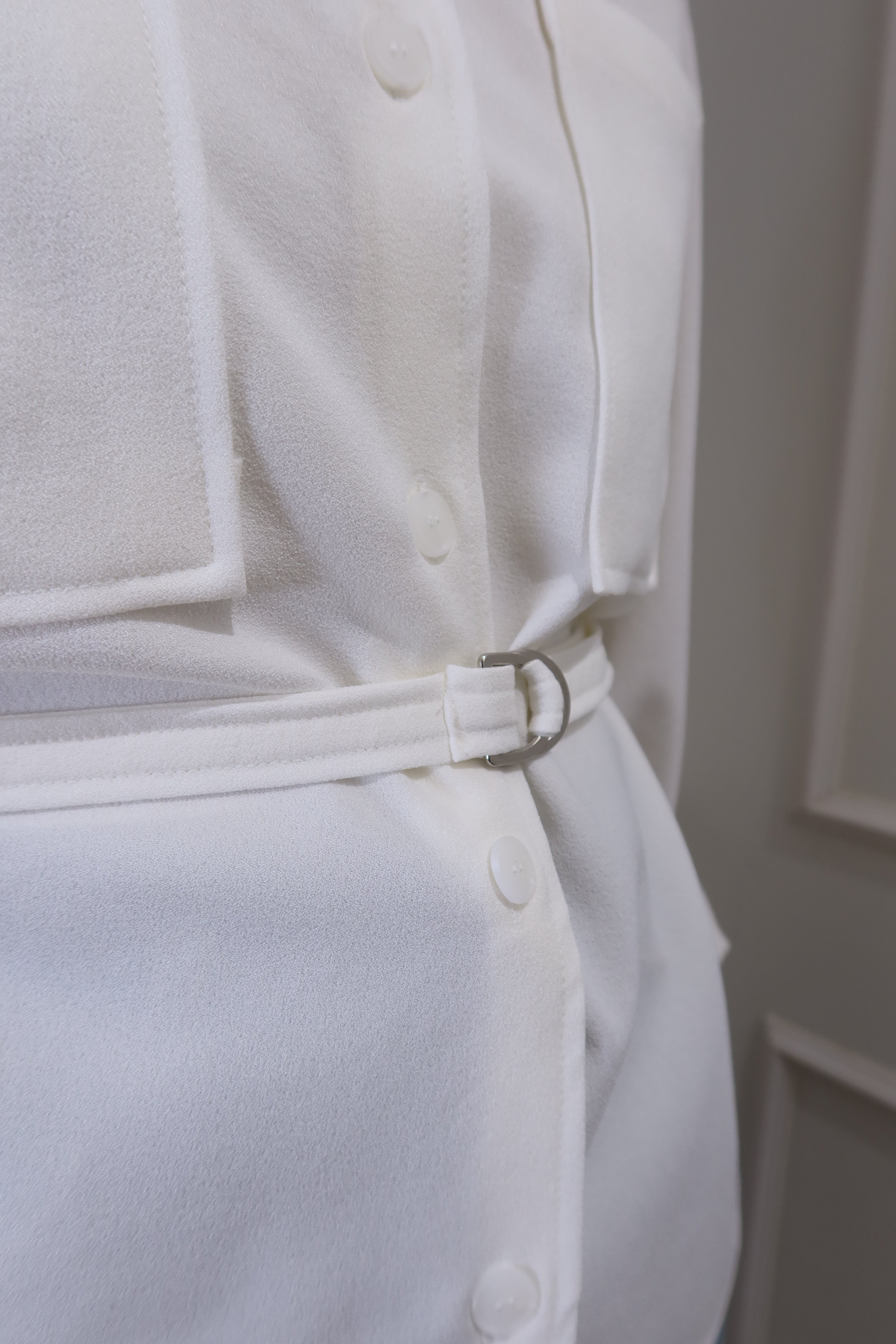 Classic White Pocket Wrap Shirt [T0217]