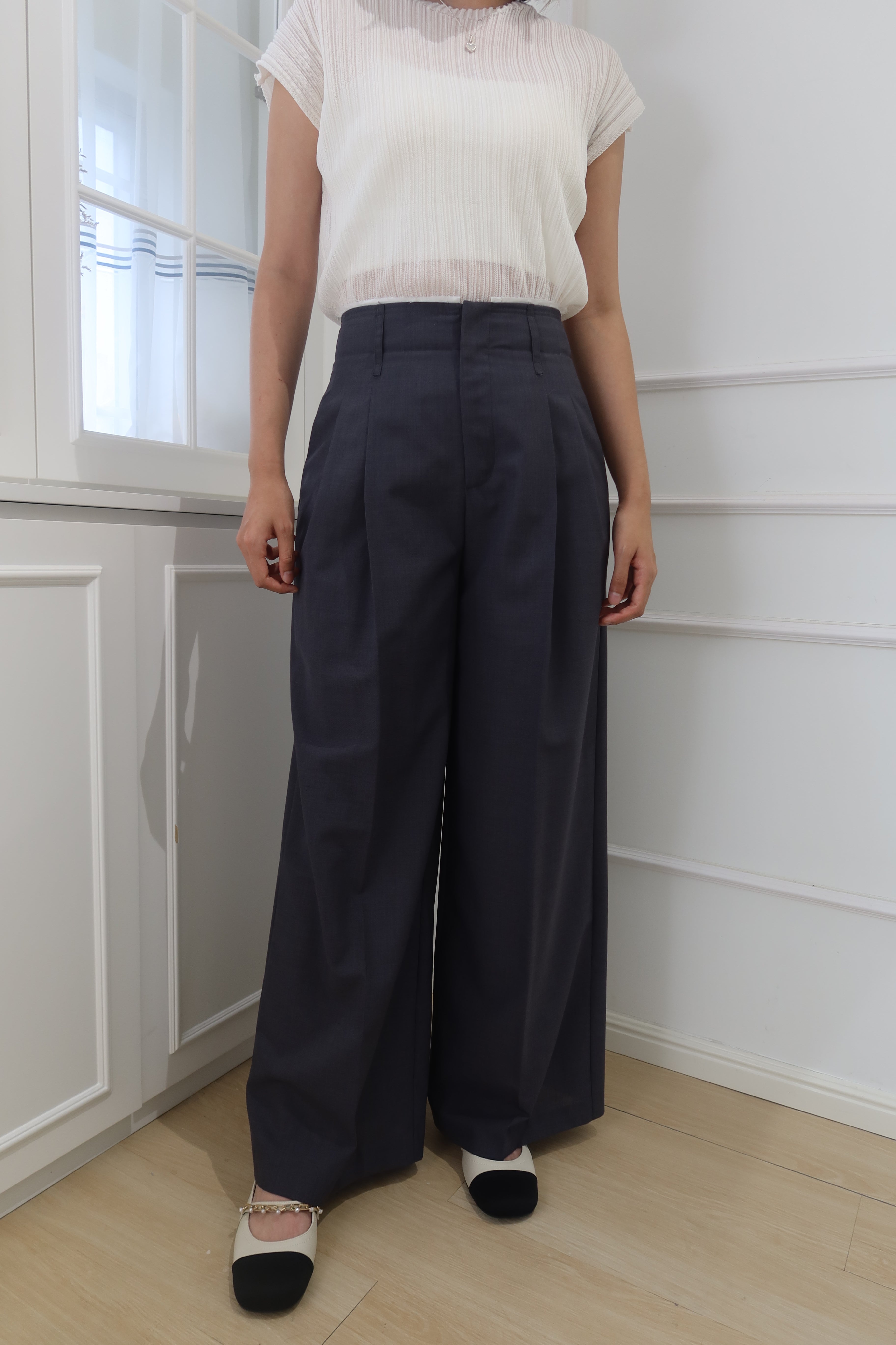 【LE ZANS BRAND COLLECTION】SilkenEase Premium Gray Pants (意大利布料，真絲+羊毛料) [PT0063]