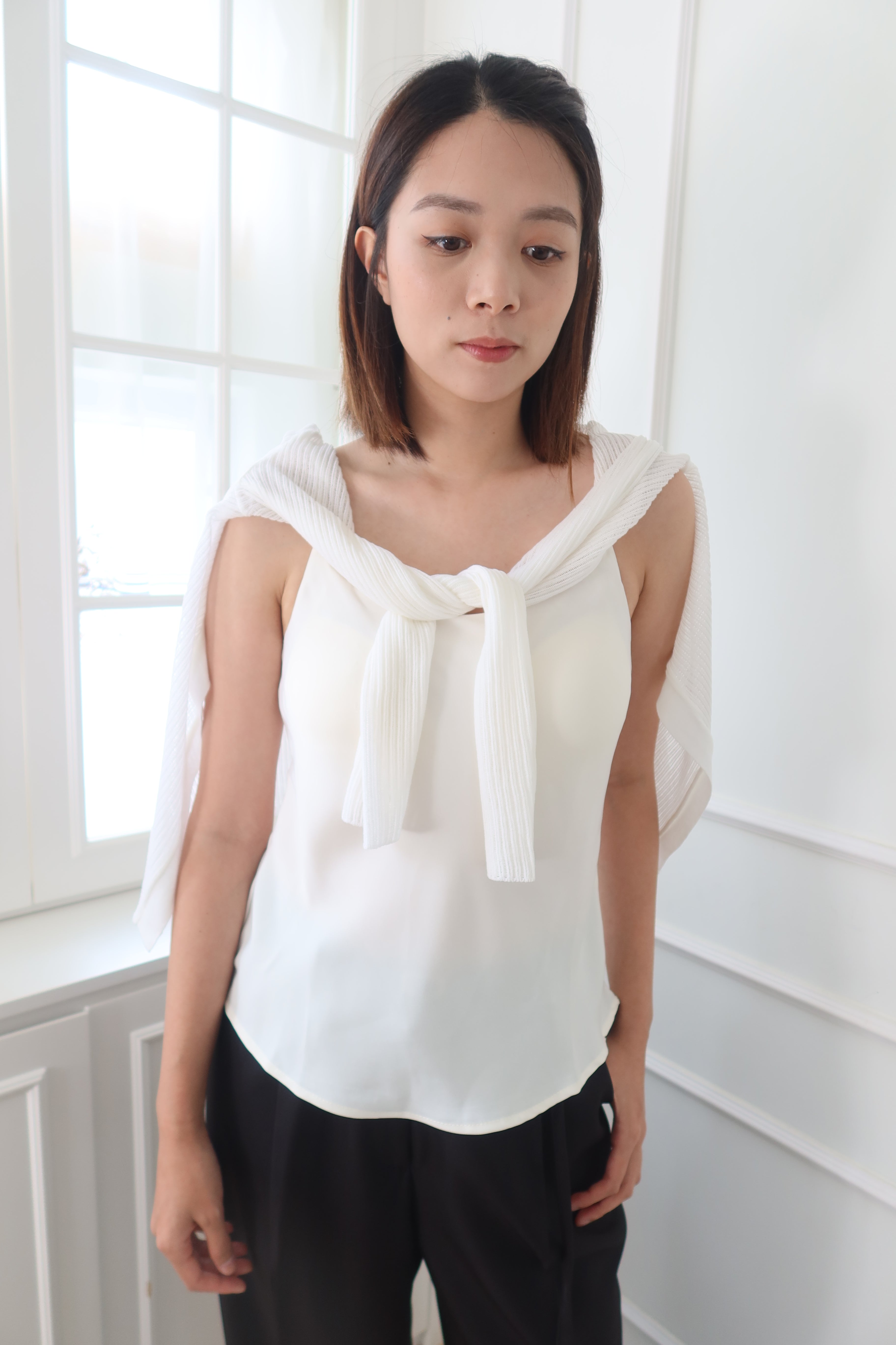 【LE ZANS BRAND COLLECTION】光面吊帶背心(內含胸墊)[I0019]