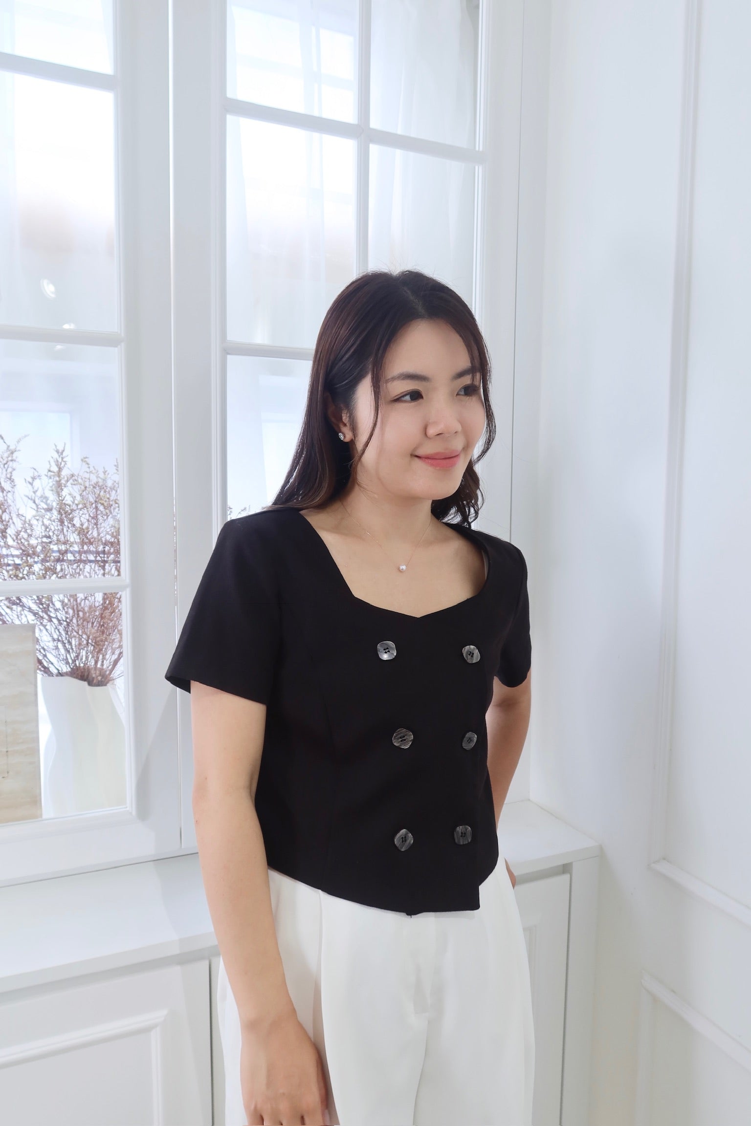 Chic Double-Breasted Crop Blazer [J0102]