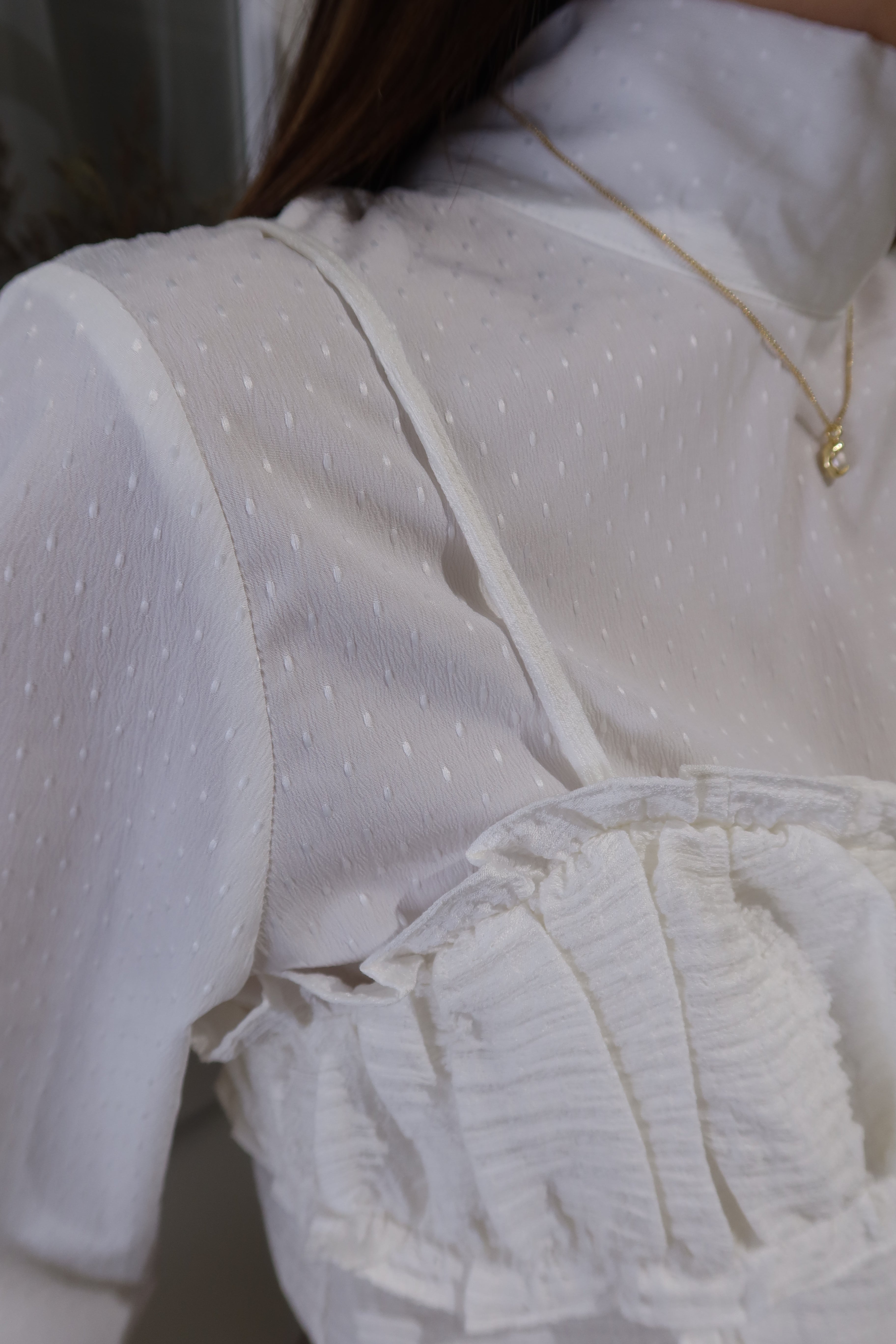 Dotted Elegance Blouse [T0214]