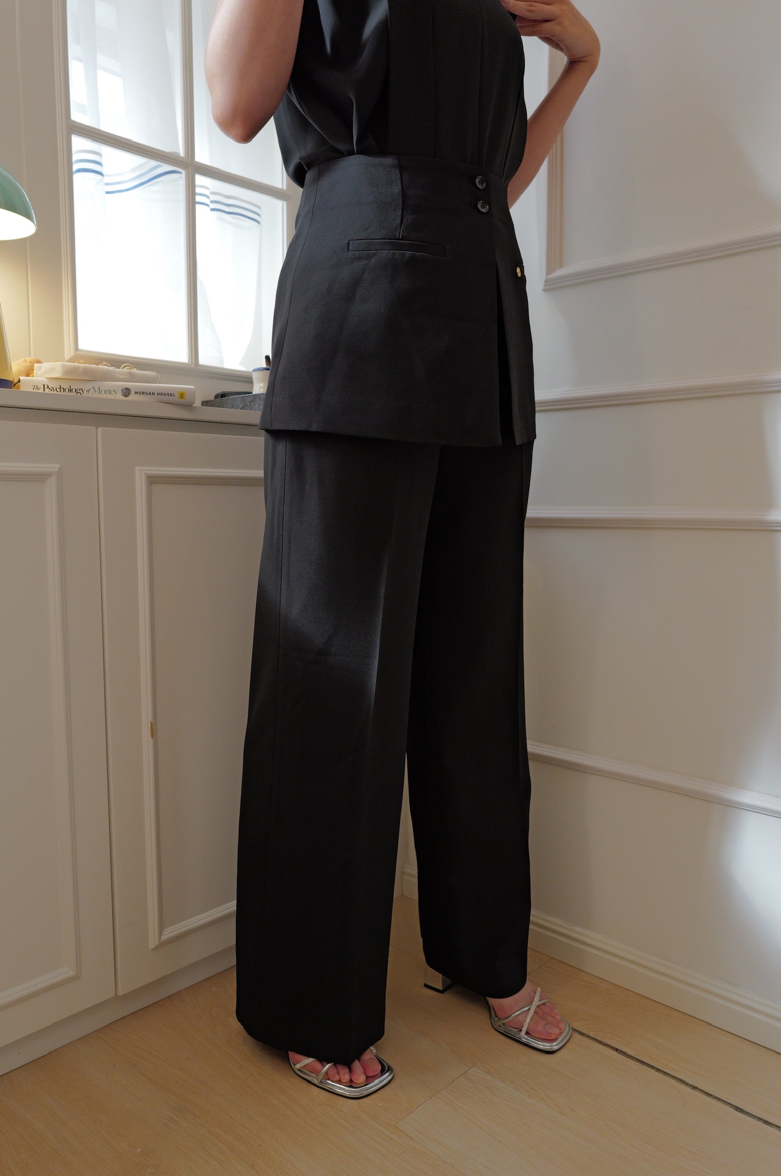 【LE ZANS BRAND COLLECTION】High-Waisted Layered Tailored Trousers [PT0093]