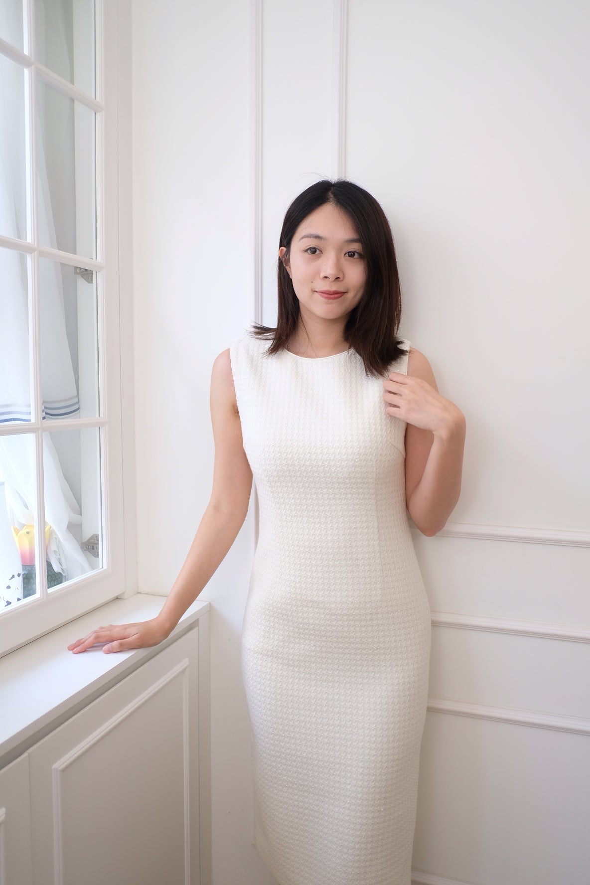 【LE ZANS BRAND COLLECTION】Sleek Silhouette Sleeveless Dress [OPS0178]