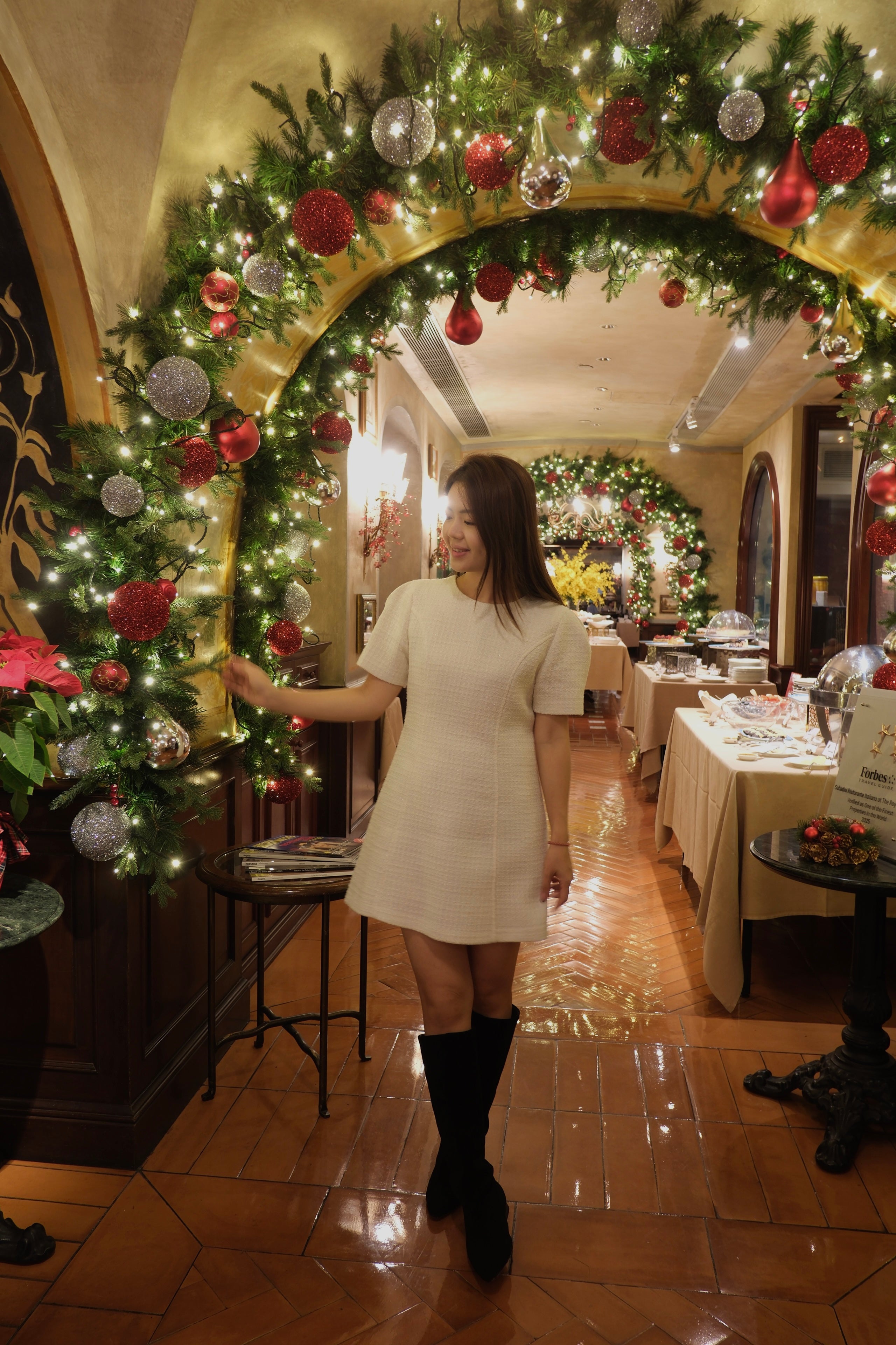 Elegant Bouclé Tweed Shift Dress [OPS0174]