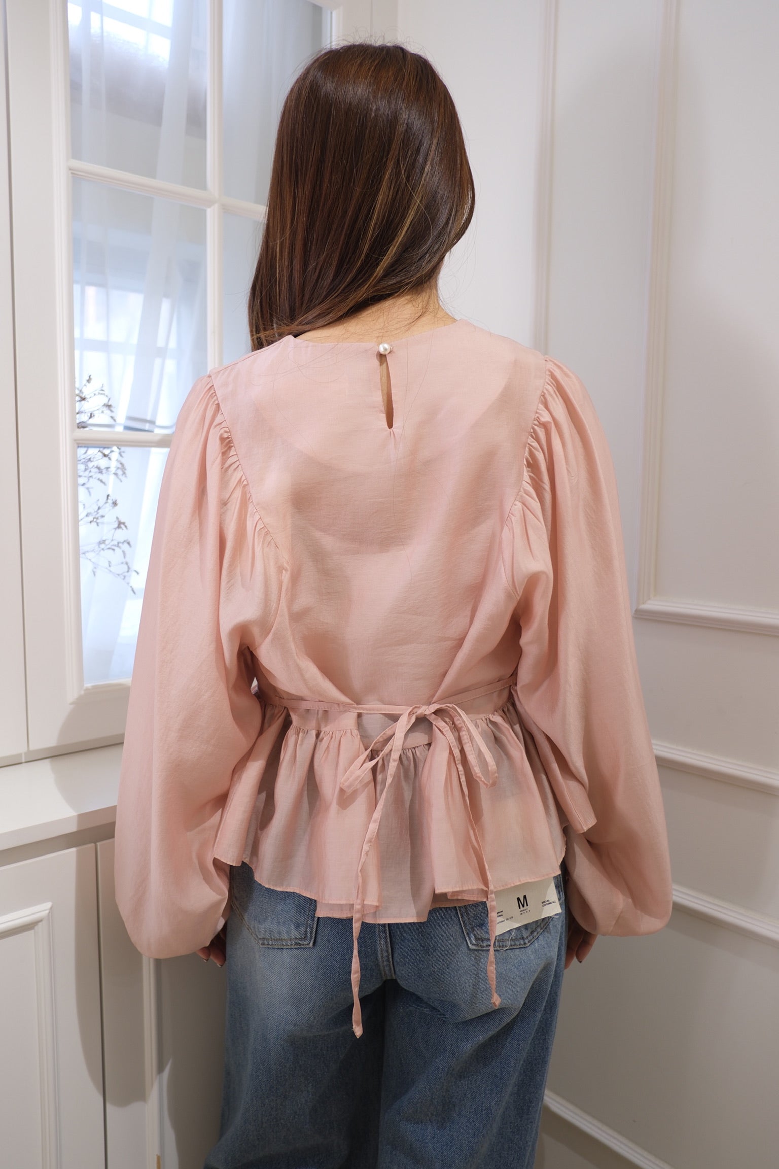 Flowing Stripes Long Sleeve Blouse [T0245]