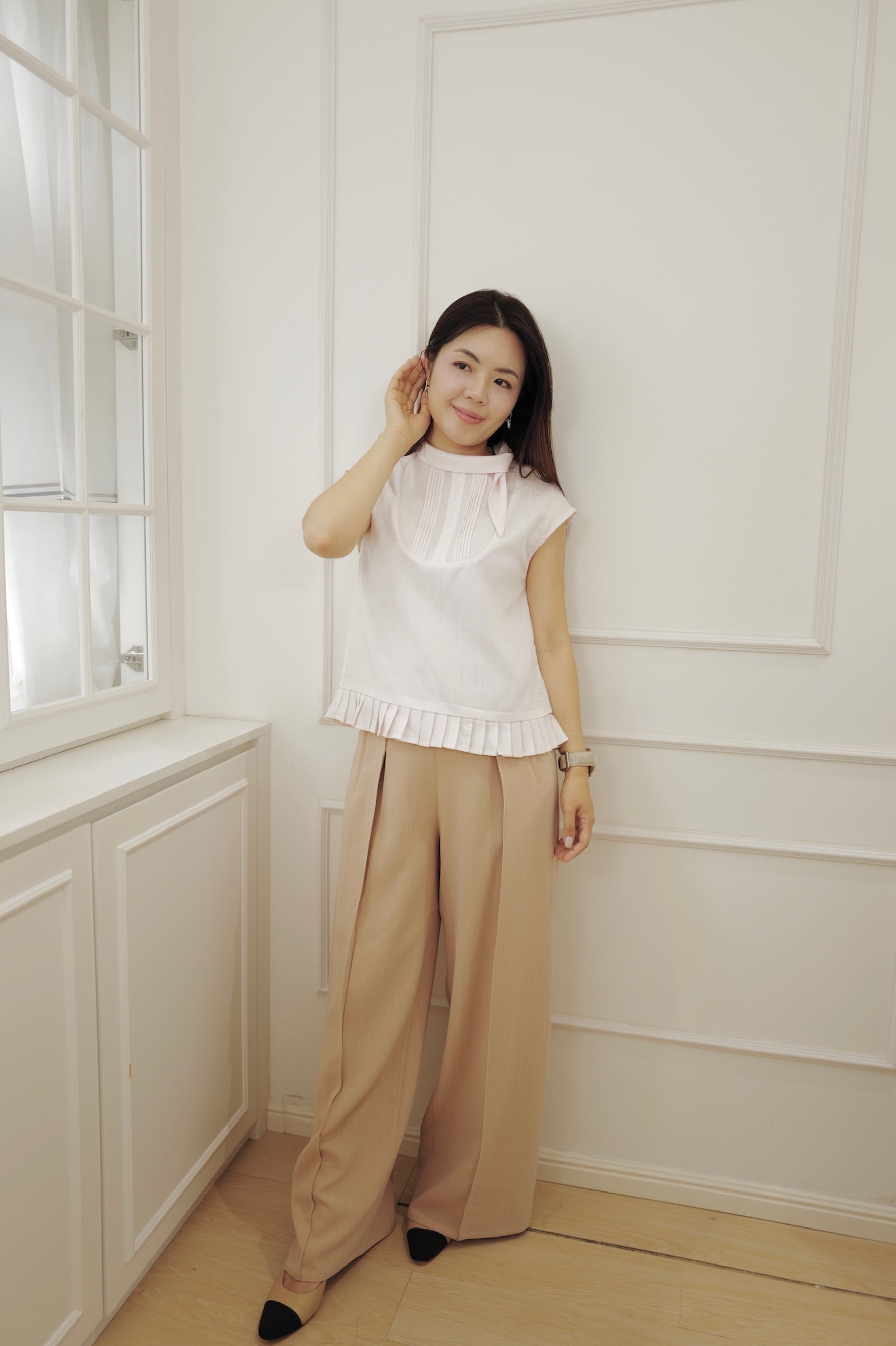 【LE ZANS BRAND COLLECTION】Soft Draped Vest [T0269]