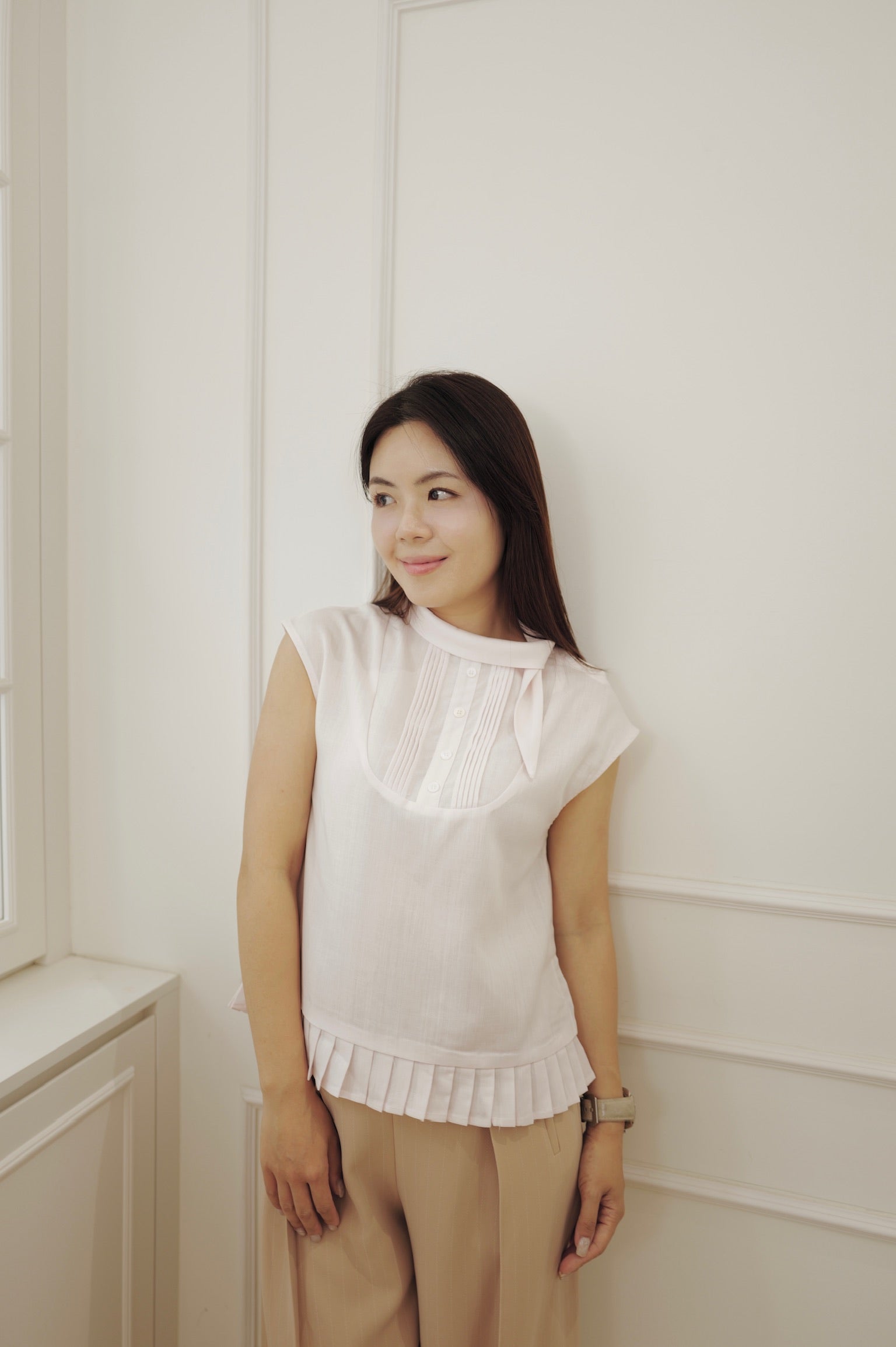 【LE ZANS BRAND COLLECTION】Soft Draped Vest [T0269]