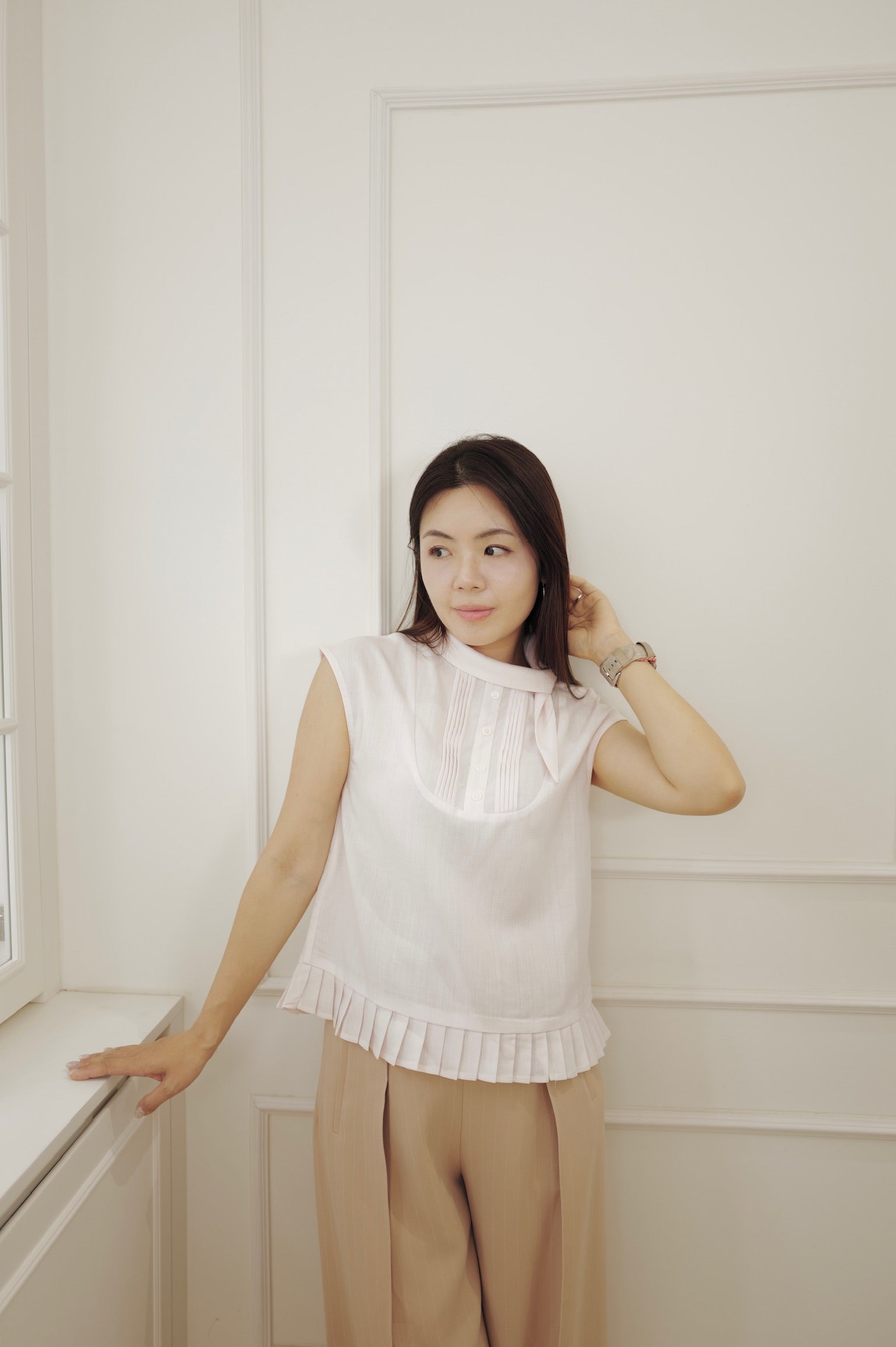 【LE ZANS BRAND COLLECTION】Soft Draped Vest [T0269]