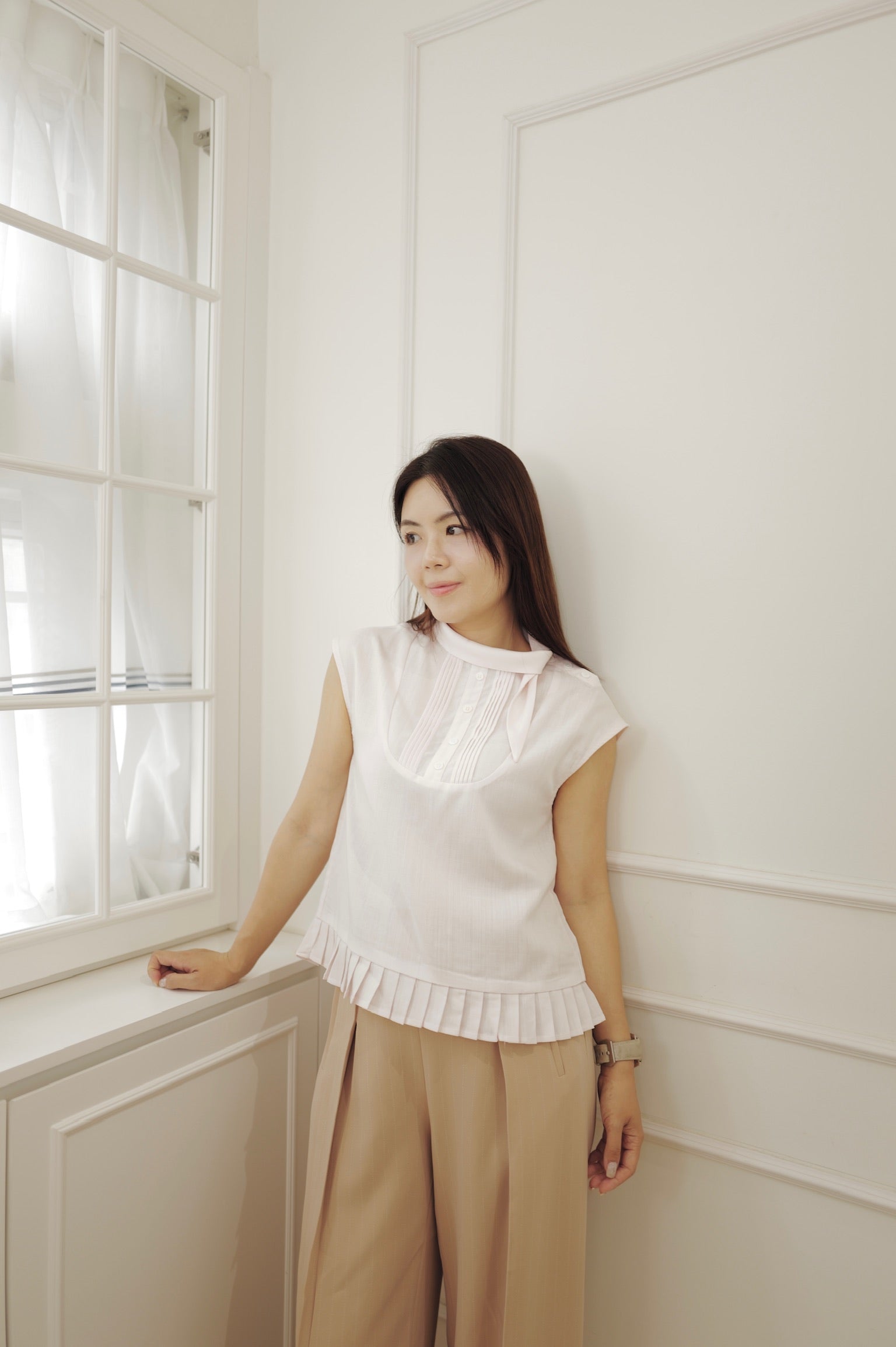 【LE ZANS BRAND COLLECTION】Soft Draped Vest [T0269]