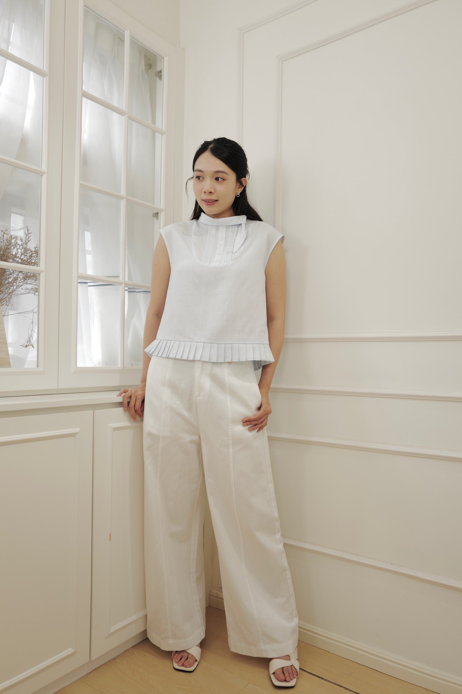 【LE ZANS BRAND COLLECTION】Soft Draped Vest [T0269]