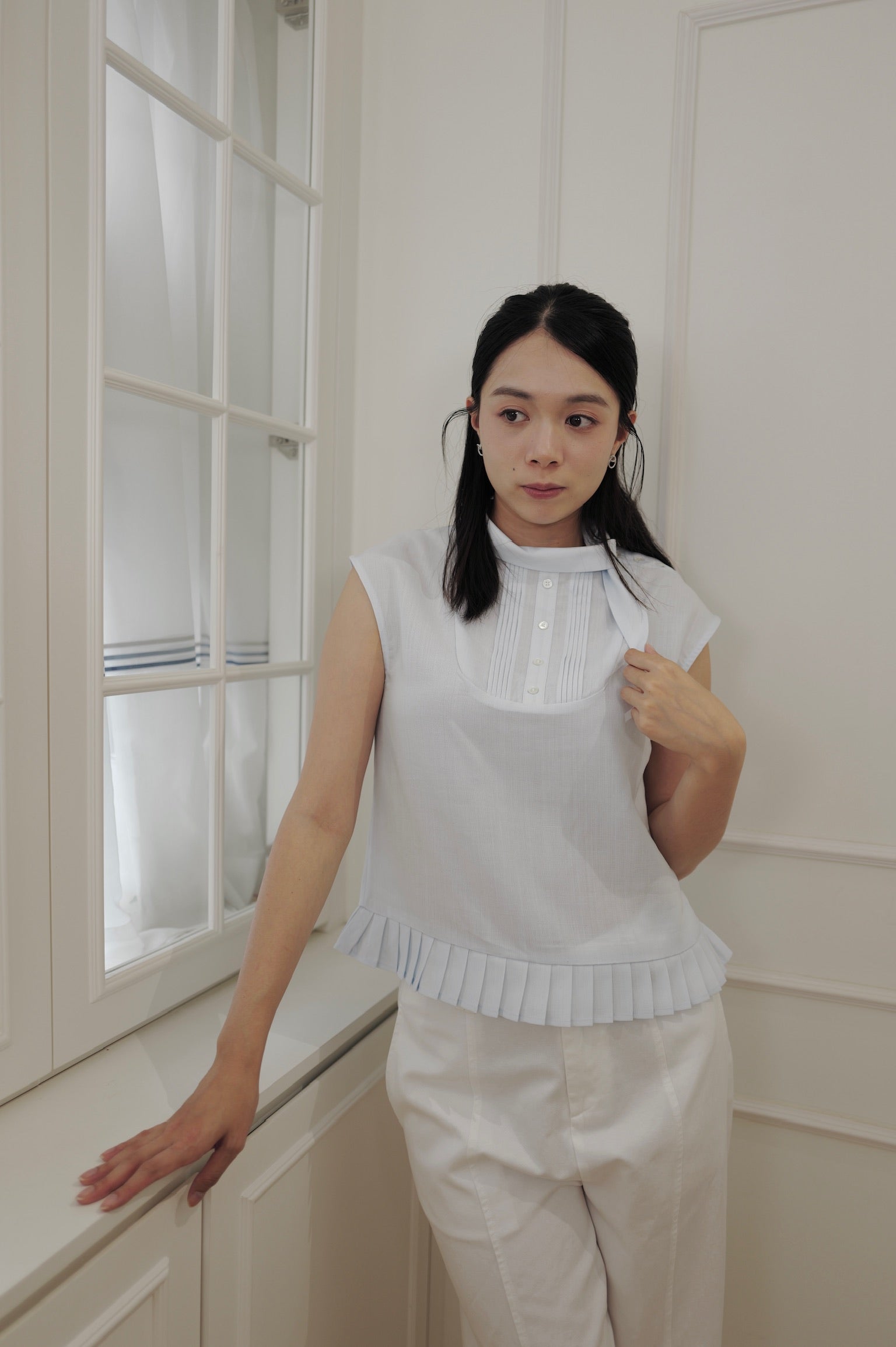 【LE ZANS BRAND COLLECTION】Soft Draped Vest [T0269]