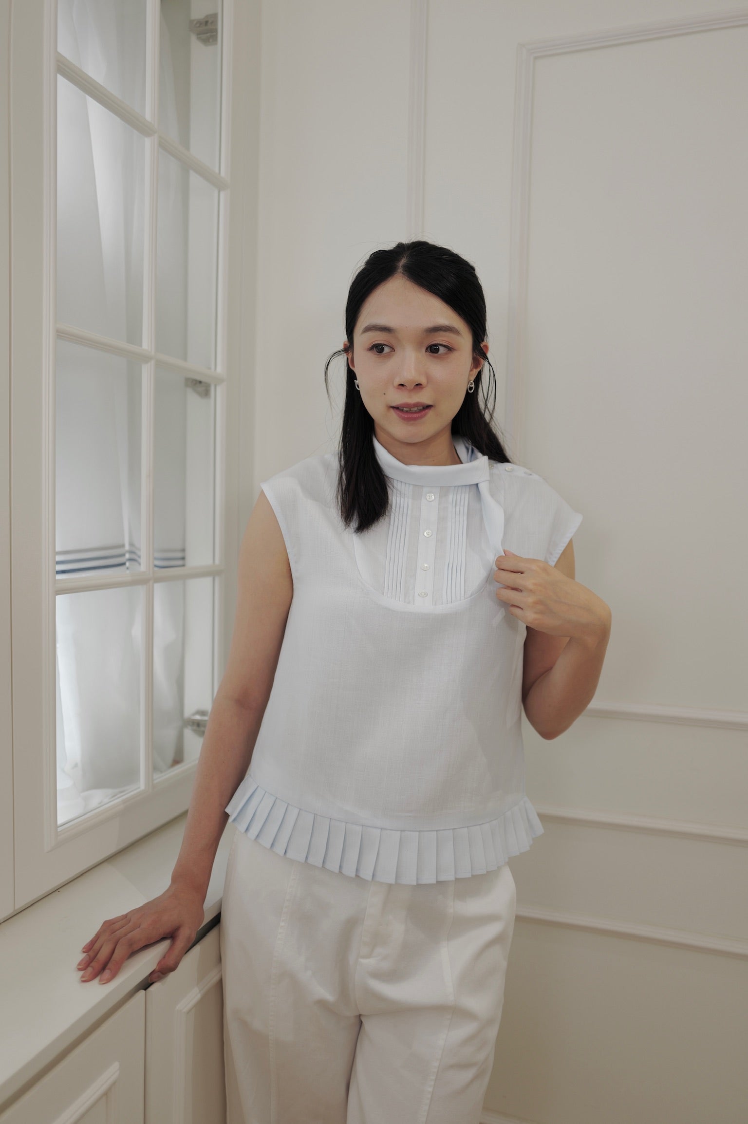 【LE ZANS BRAND COLLECTION】Soft Draped Vest [T0269]
