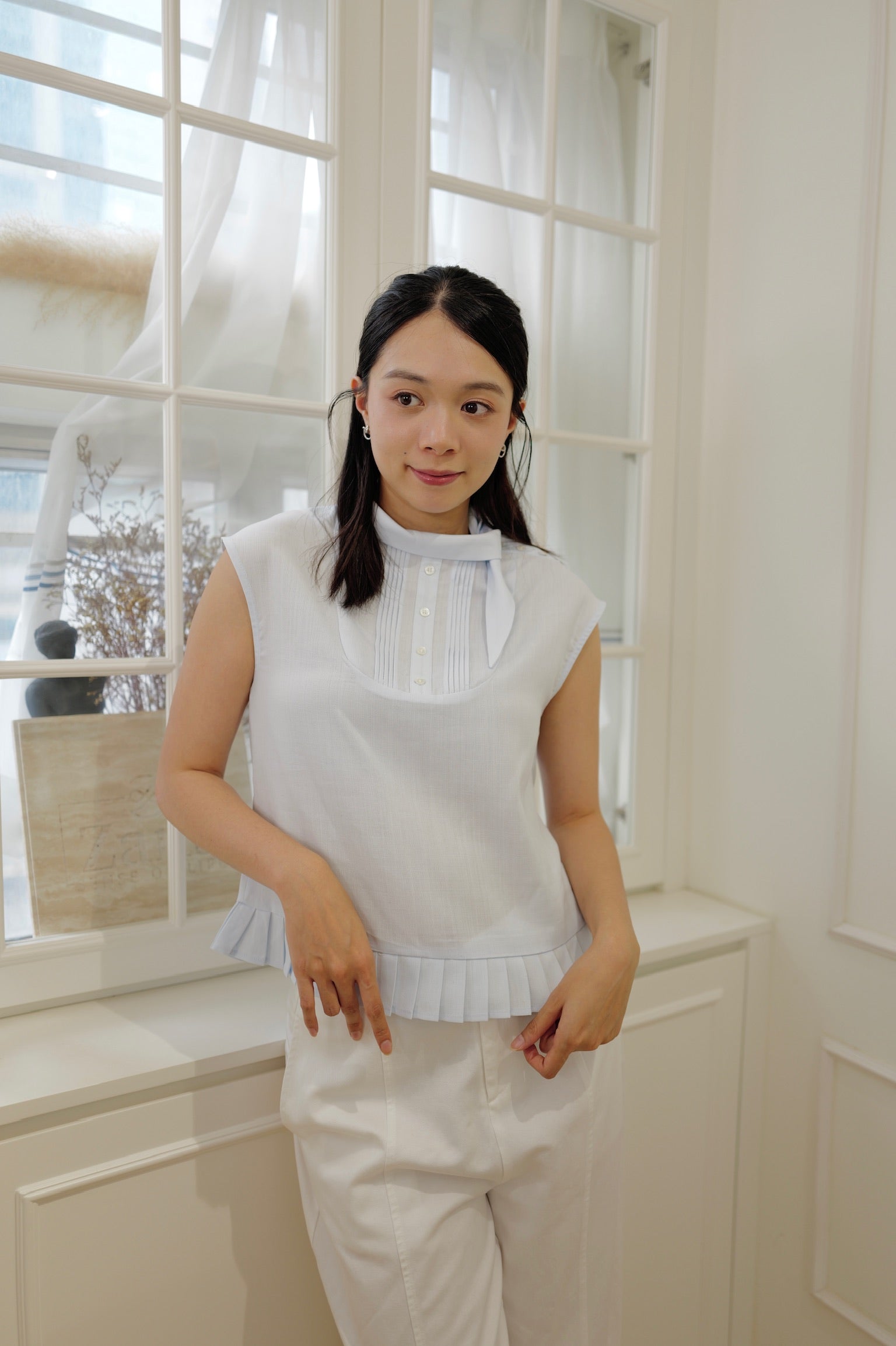 【LE ZANS BRAND COLLECTION】Soft Draped Vest [T0269]
