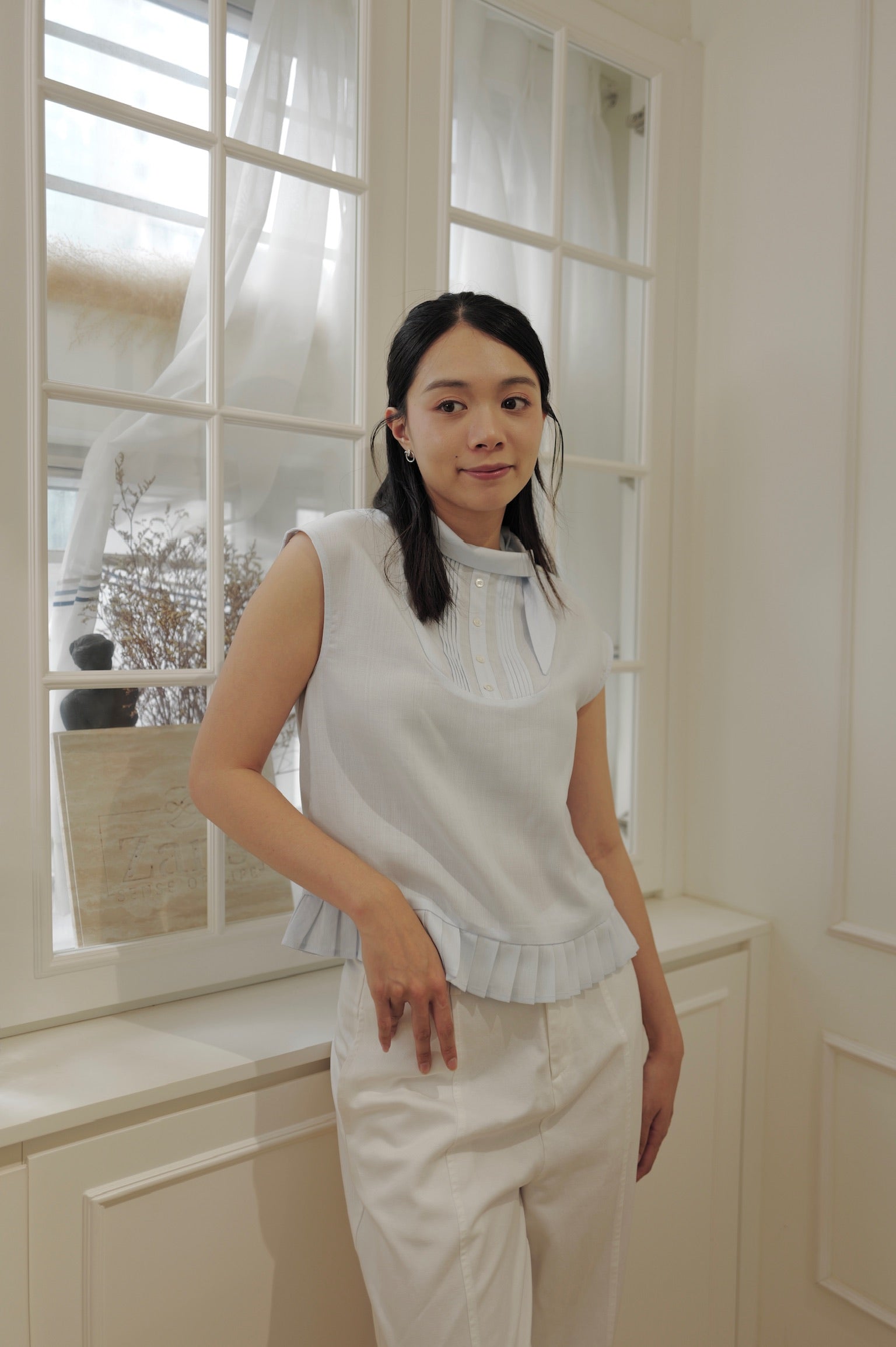 【LE ZANS BRAND COLLECTION】Soft Draped Vest [T0269]