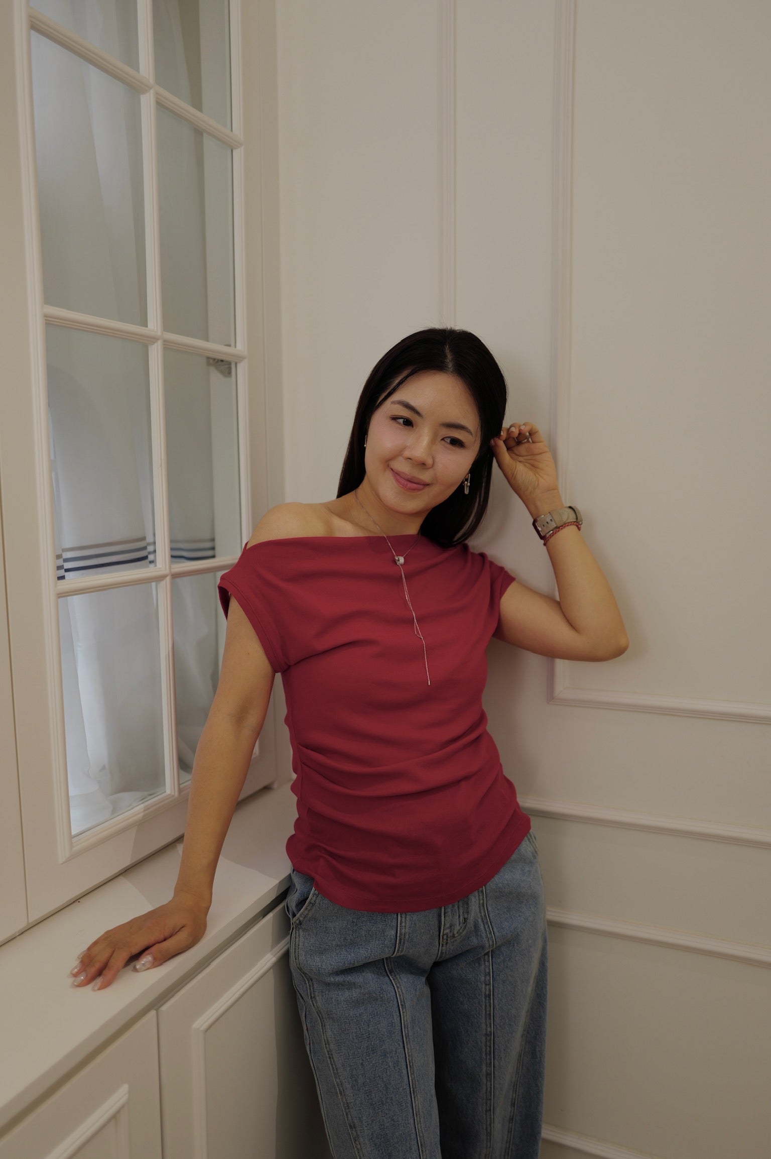 【LE ZANS BRAND COLLECTION】100% Cotton Fit Top [T0272]