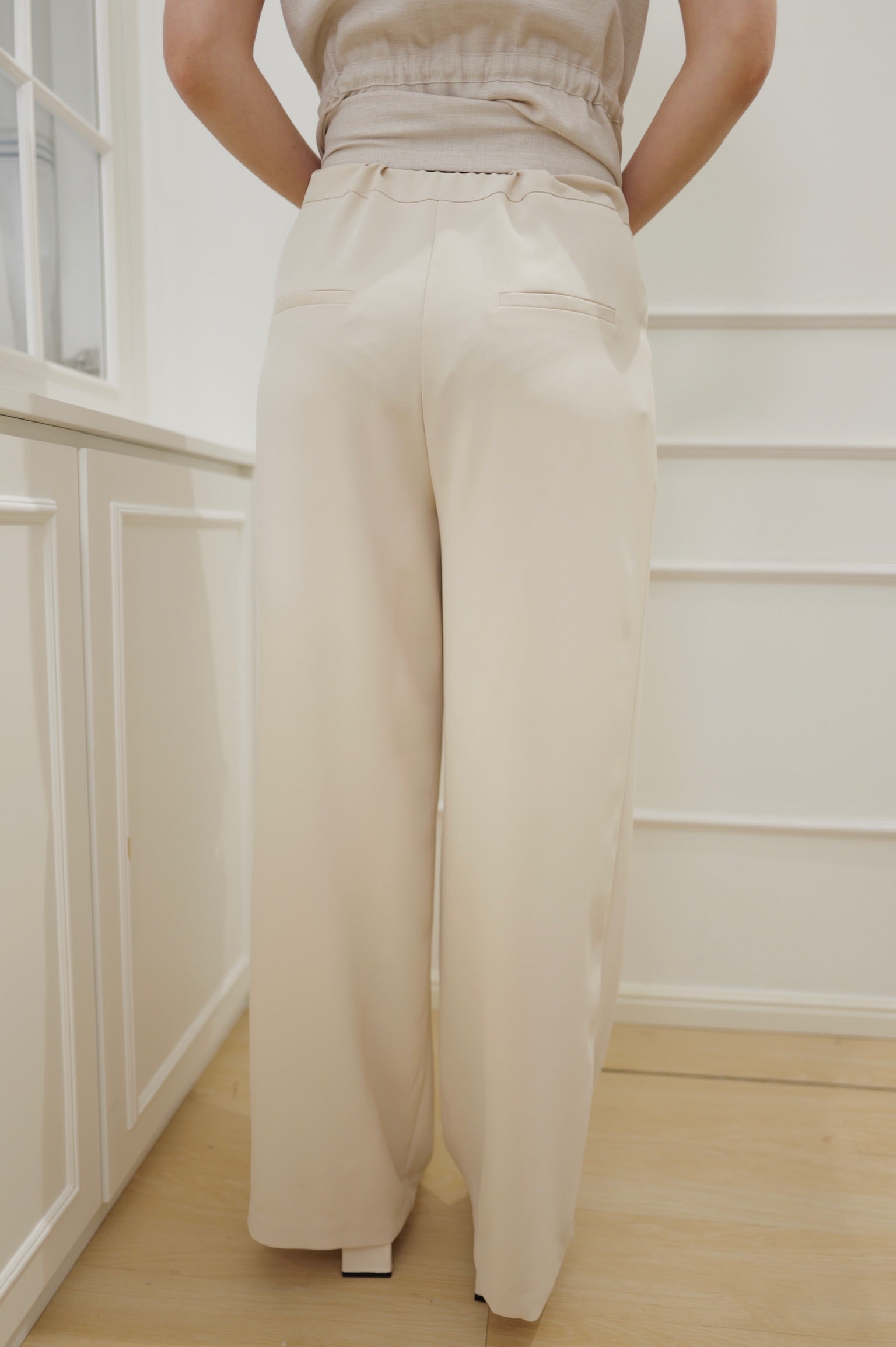 Relaxed Drawstring Draped Pants [PT0090]