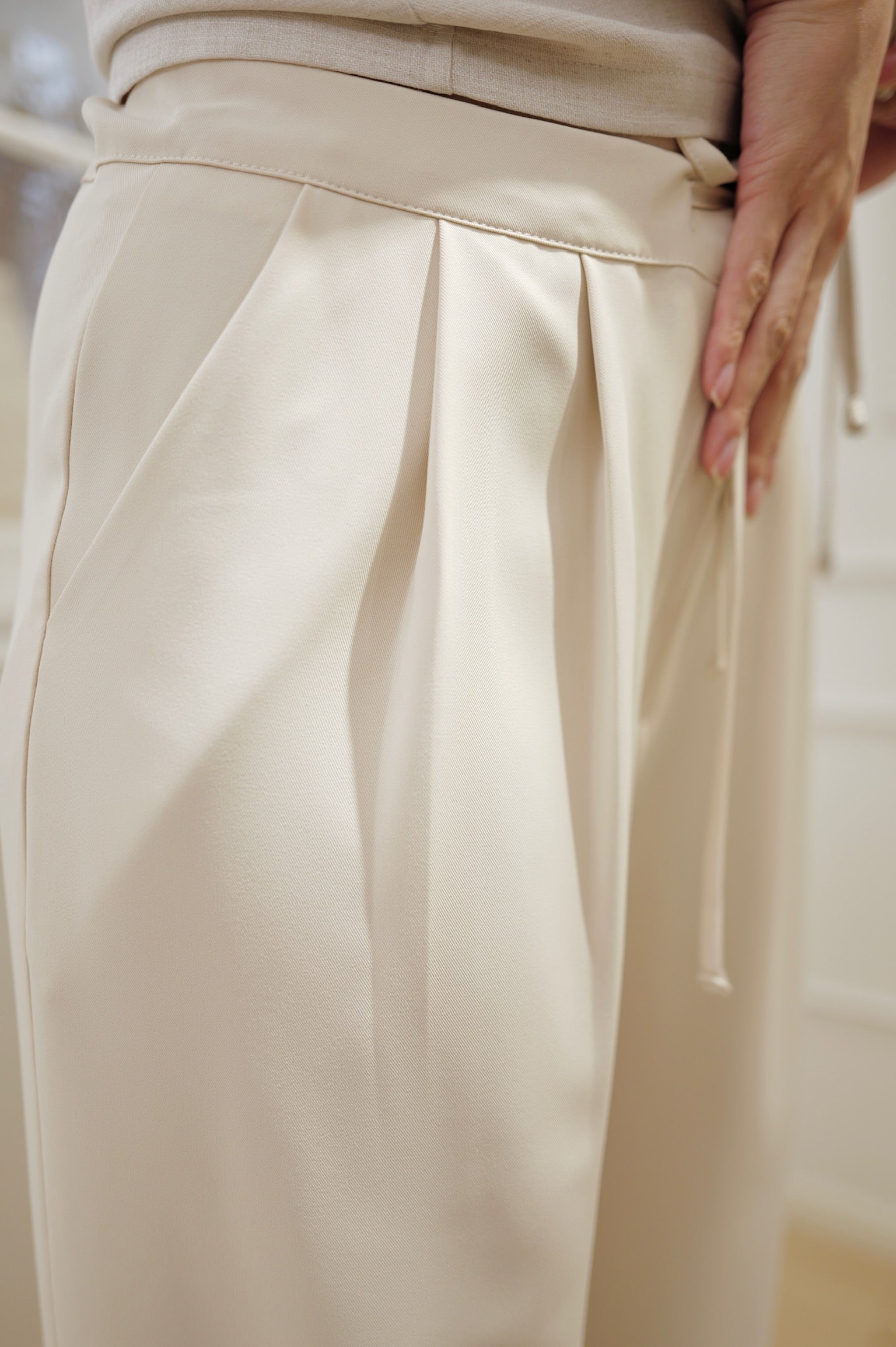Relaxed Drawstring Draped Pants [PT0090]