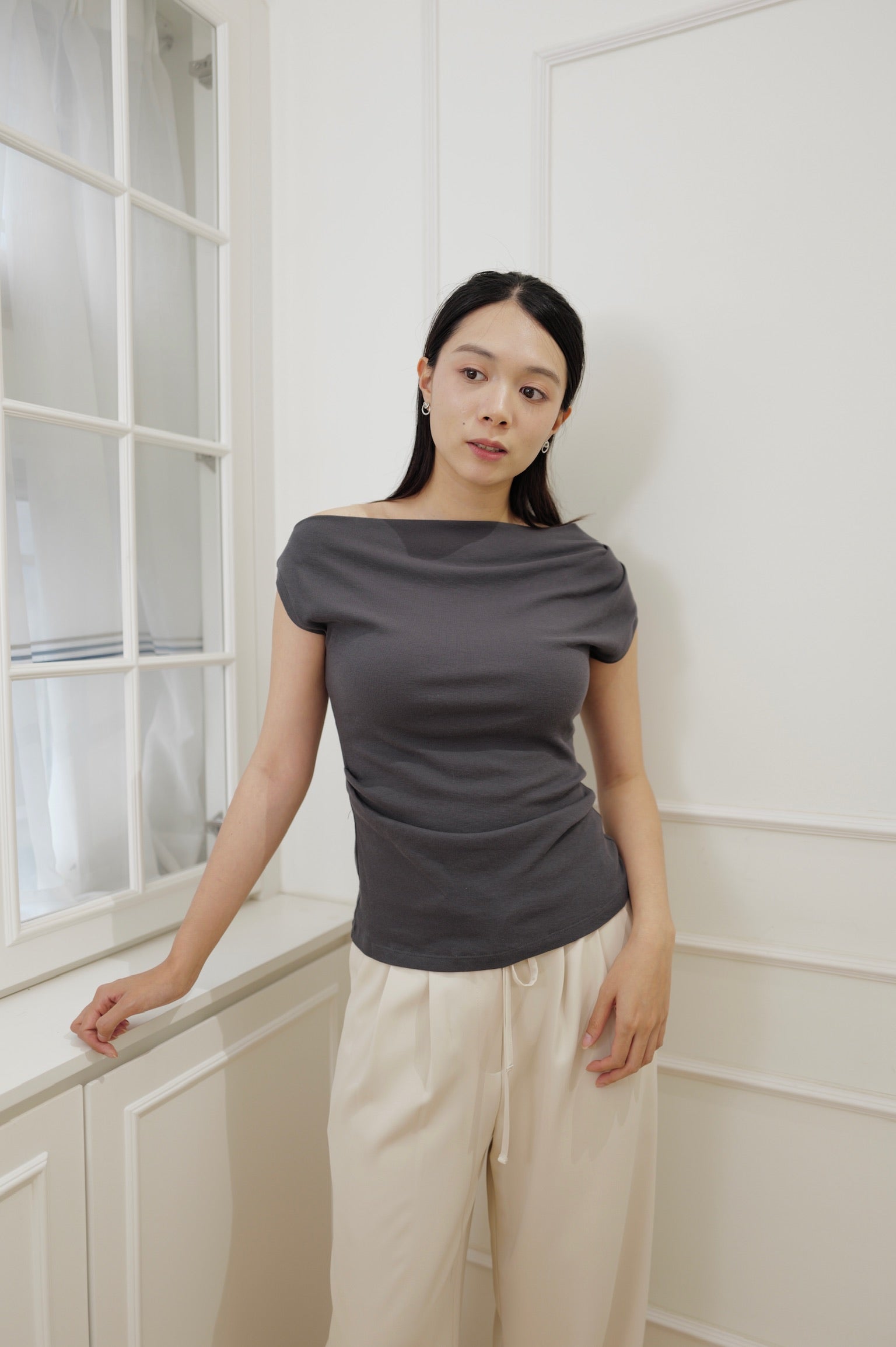 【LE ZANS BRAND COLLECTION】100% Cotton Fit Top [T0272]