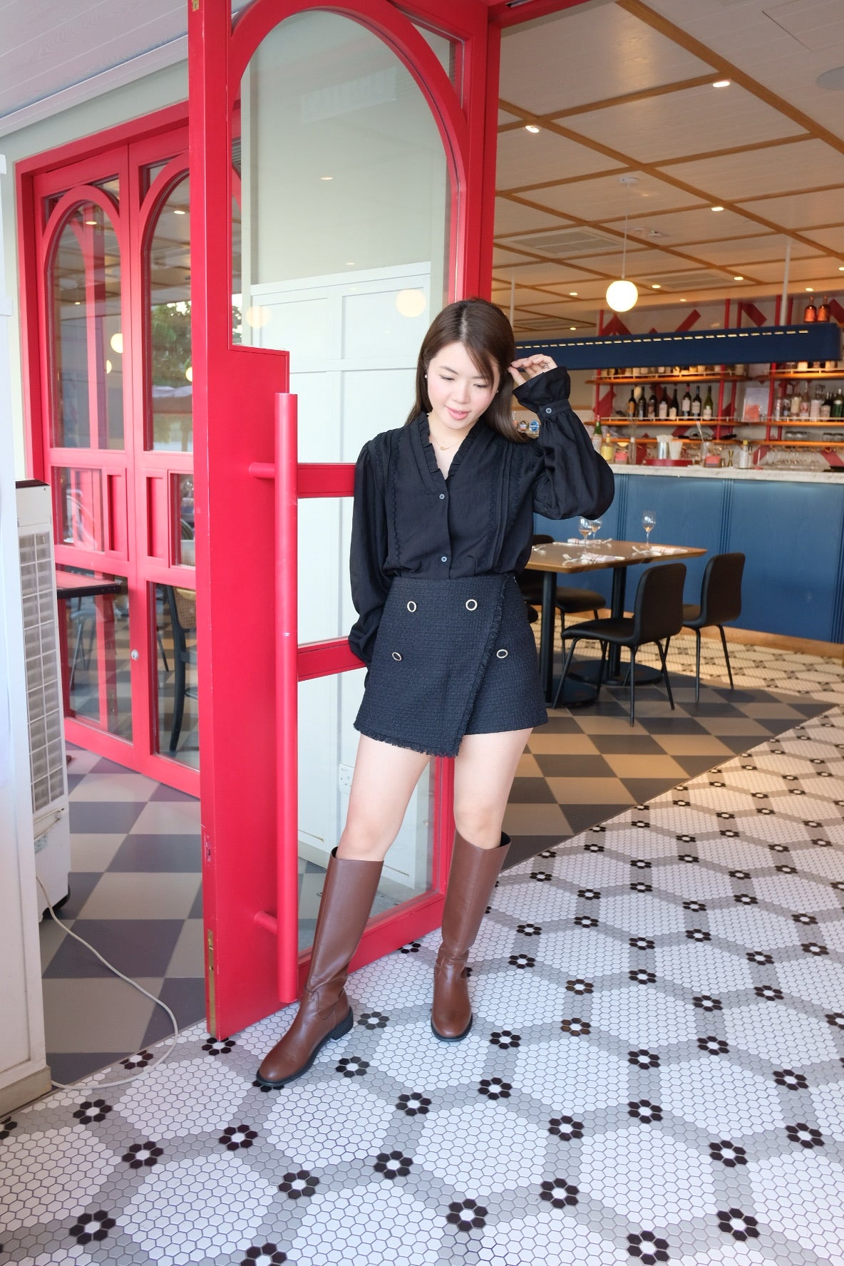 Ruffles V領Top [T0021]