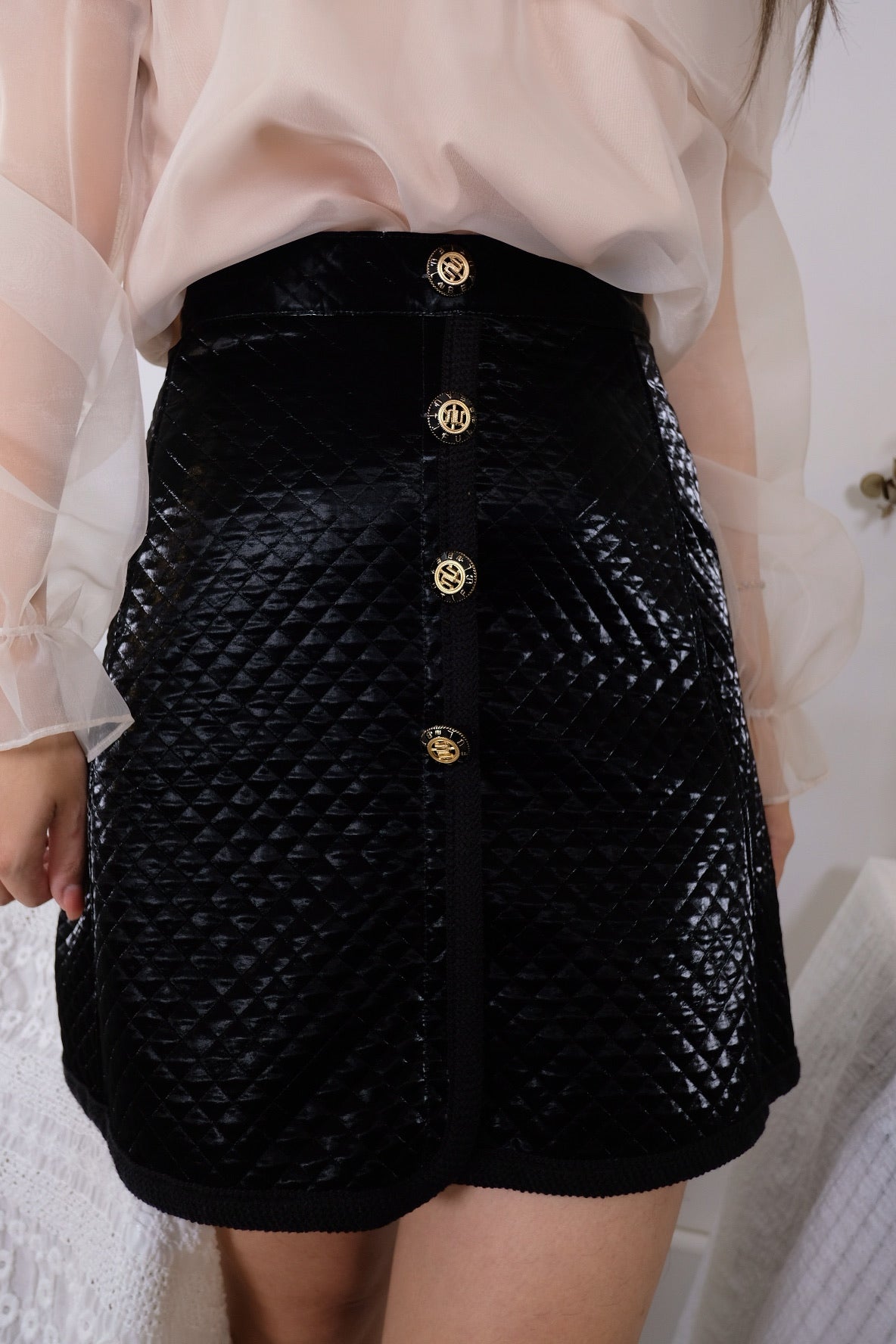 高質Shiny暗格短裙 [SK0015]